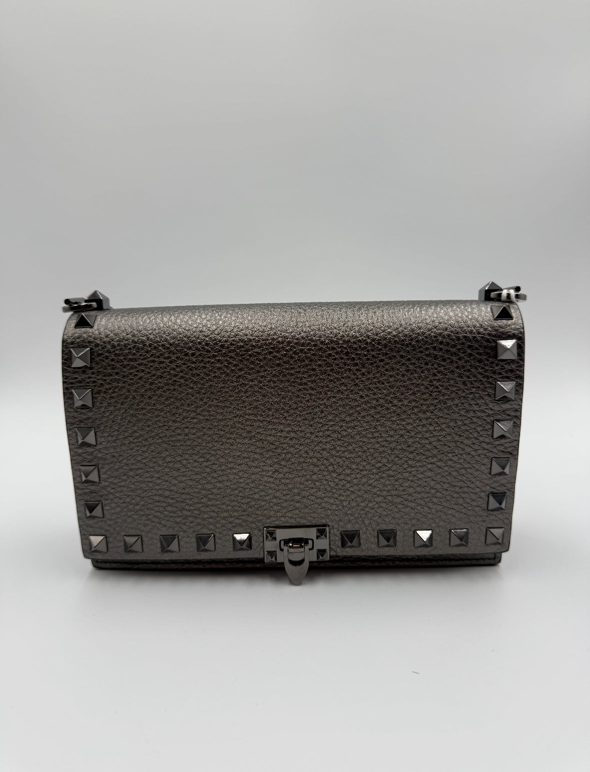 Valentino Garavani Rockstud Leather Pouch-on-Chain