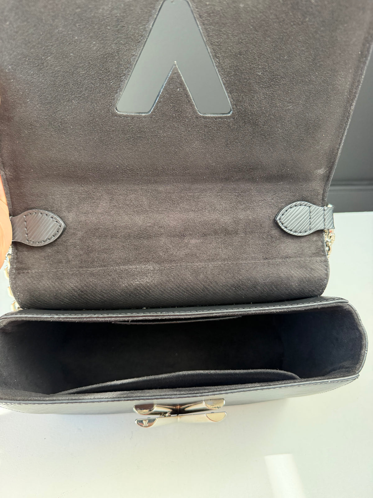 Louis Vuitton Silver Hardware Black Twist