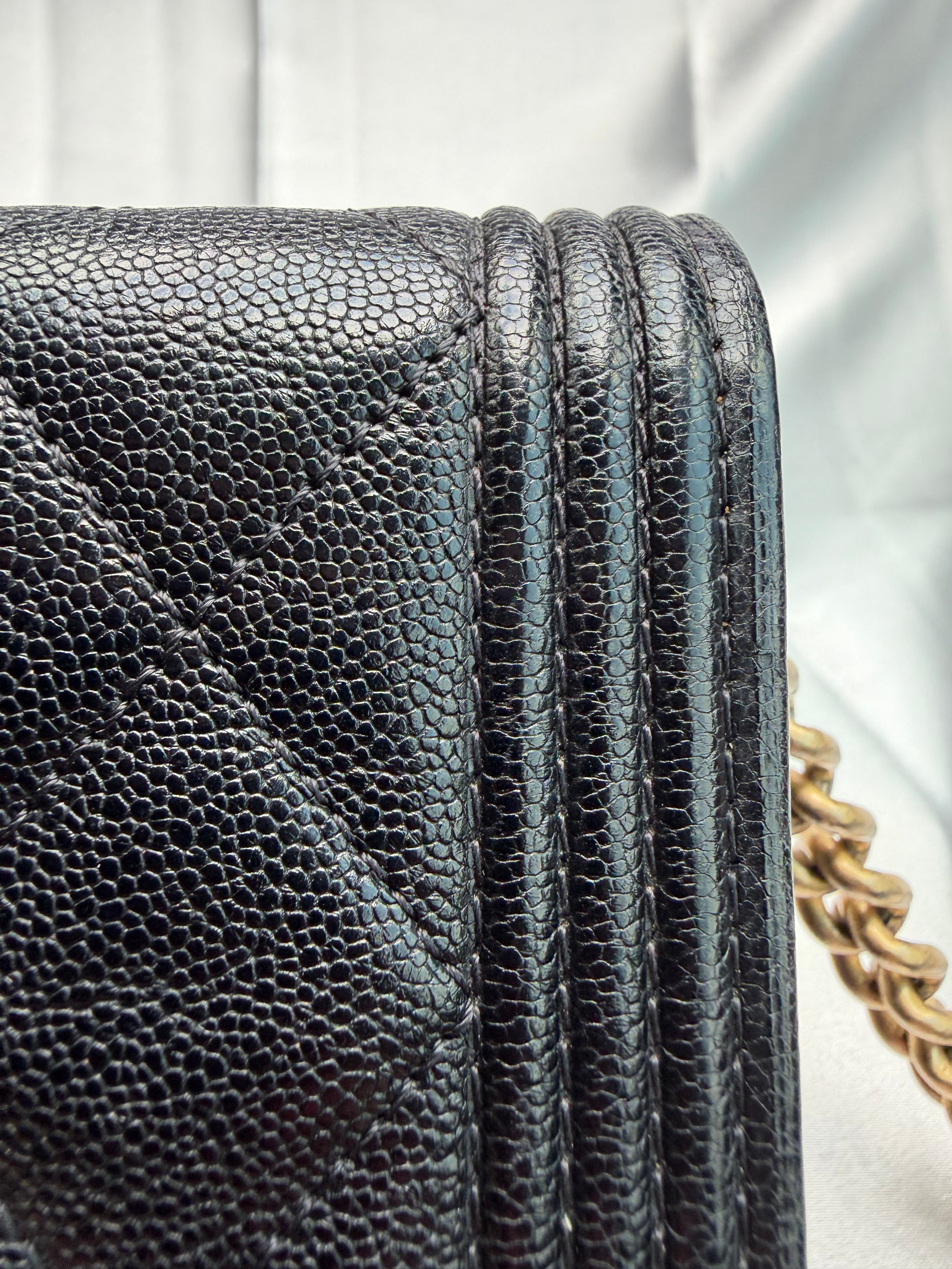 Chanel Boy Caviar Black WOC