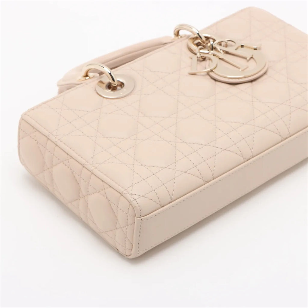 Christian Dior Cannage Lady Dejoy Beige