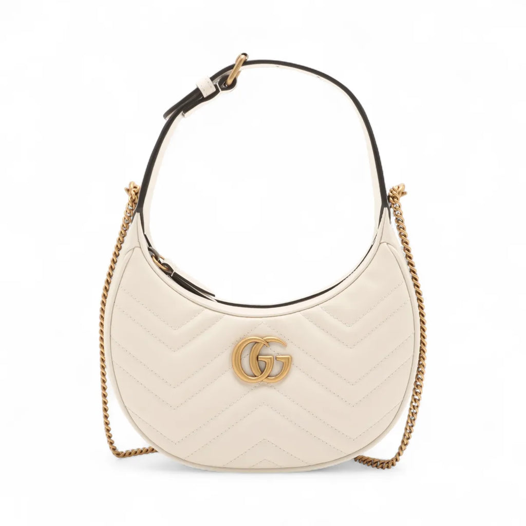 Gucci GG Marmont Leather 2 Way Shoulder Bag White