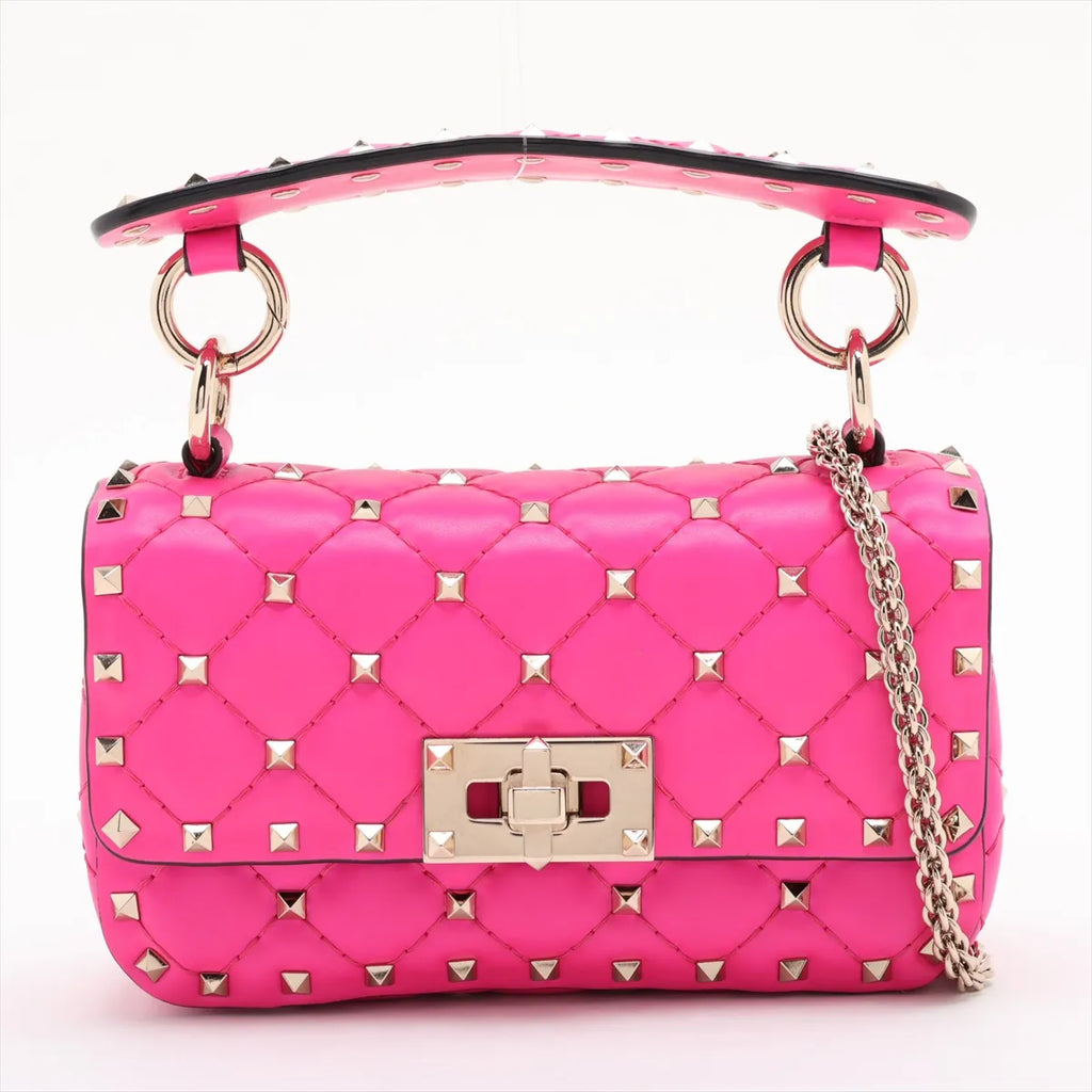 Valentino Pink Rockstud Top Handle / Crossbody