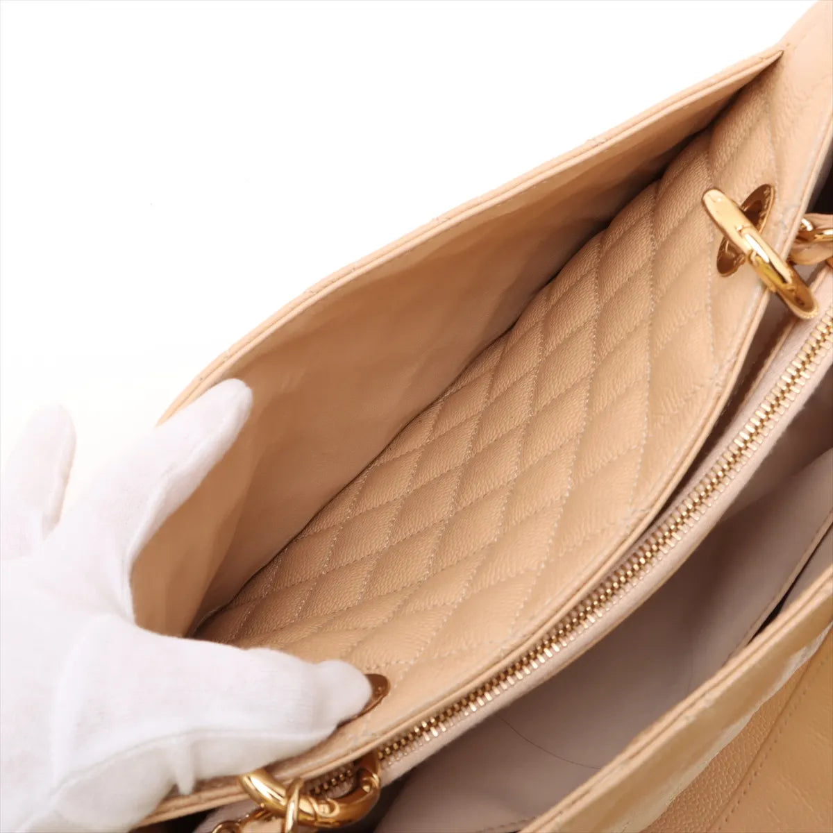 Chanel GST Caviar Tote Bag Beige
