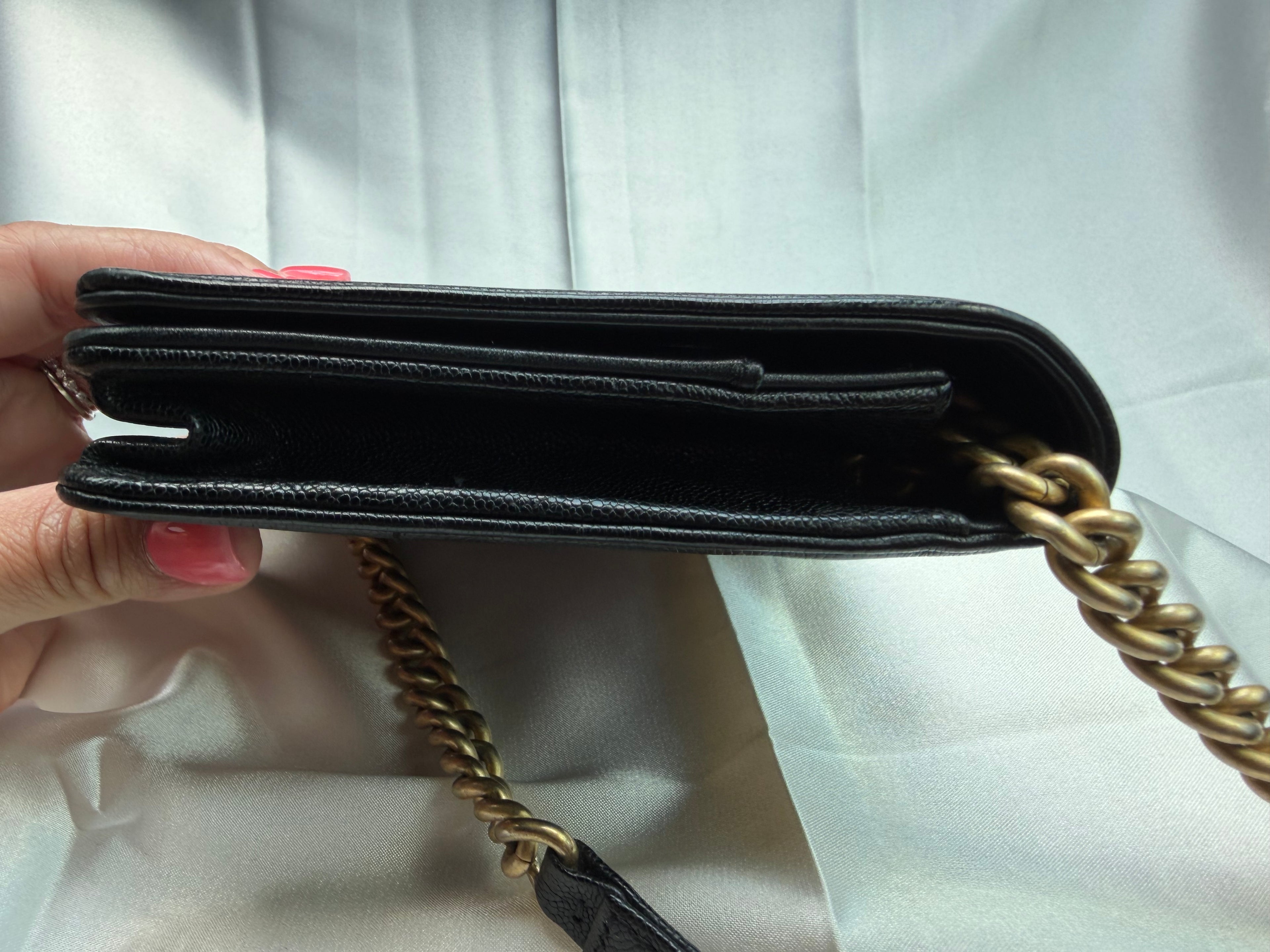 Chanel Boy Caviar Black WOC