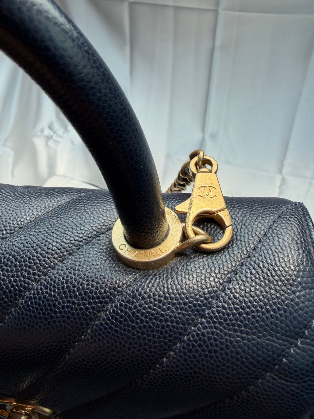 Chanel Coco Handle Navy Blue