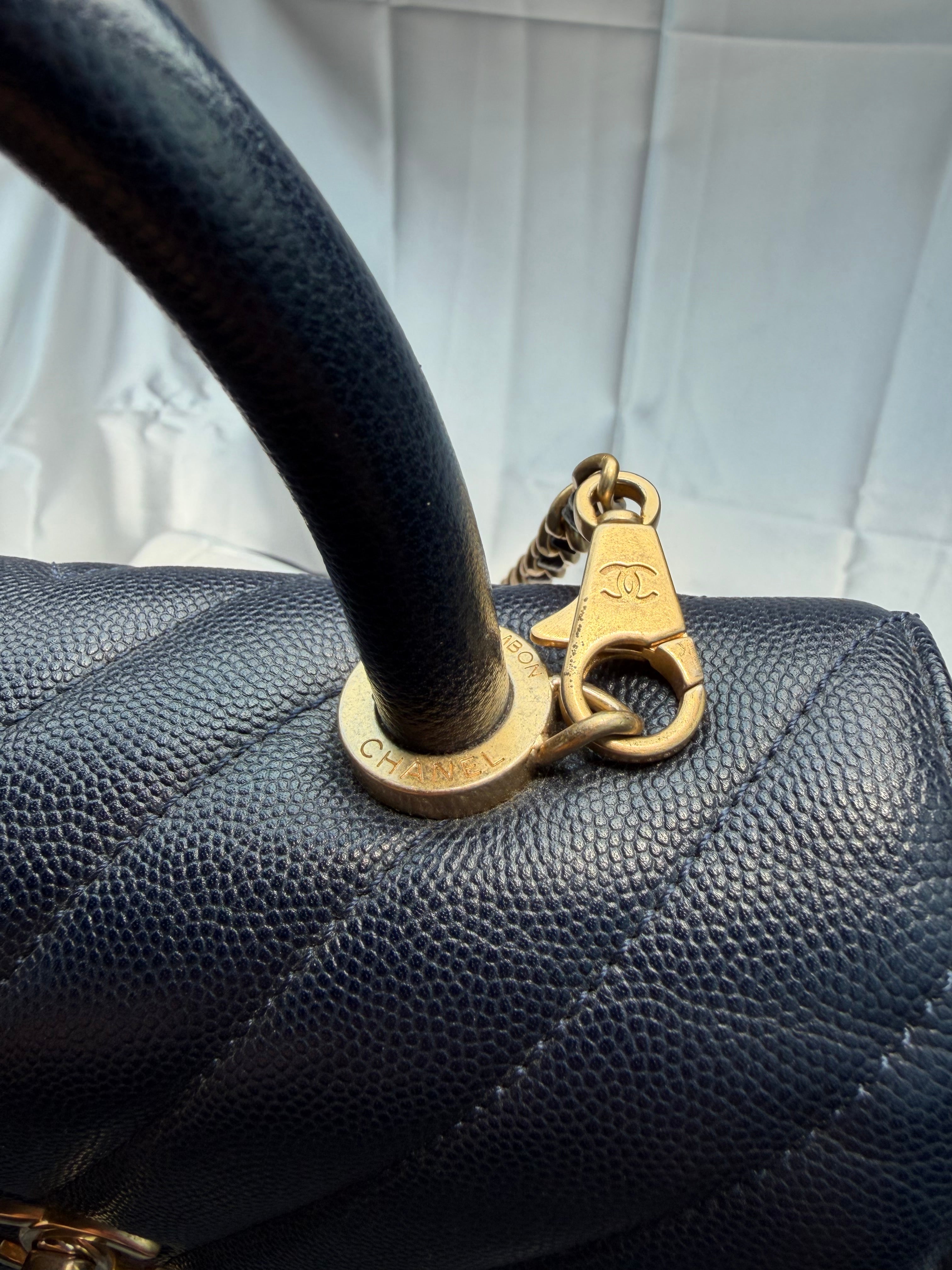Chanel Coco Handle Navy Blue