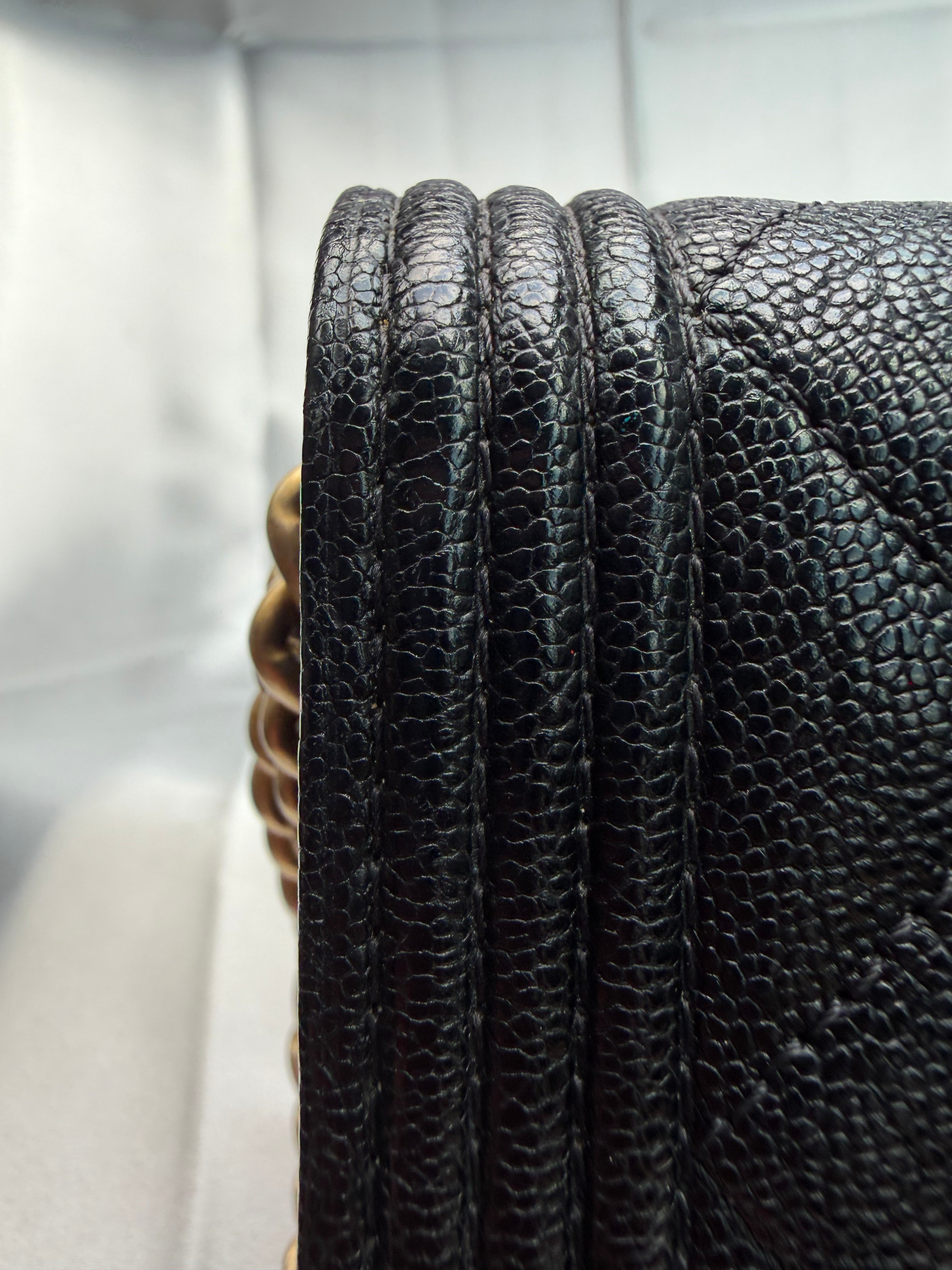 Chanel Boy Caviar Black WOC