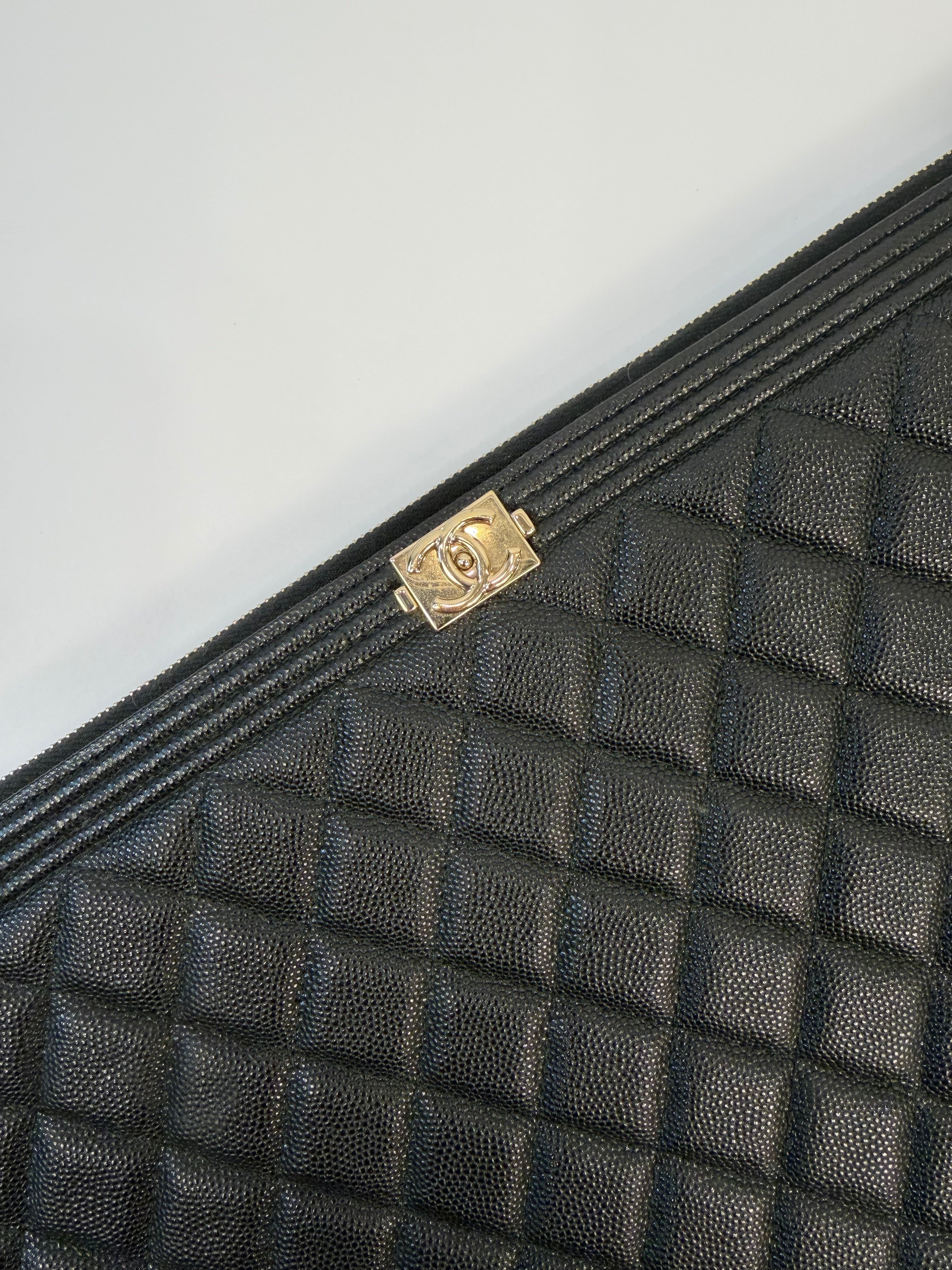 Chanel O Case Caviar