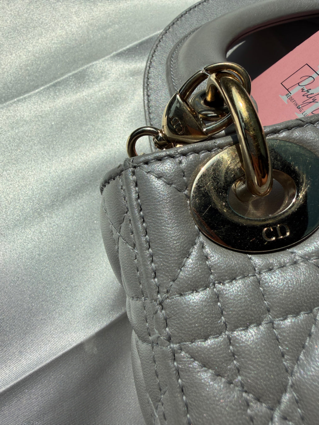 Christian Lady Dior Mini Grey