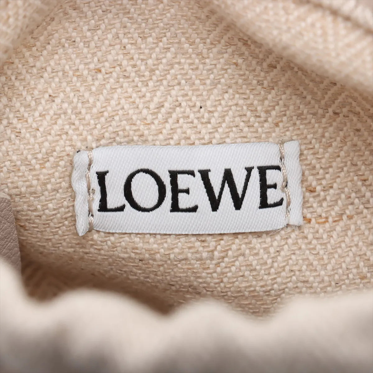 Loewe Anagram cut-out pocket leather x canvas Shoulder bag Black
