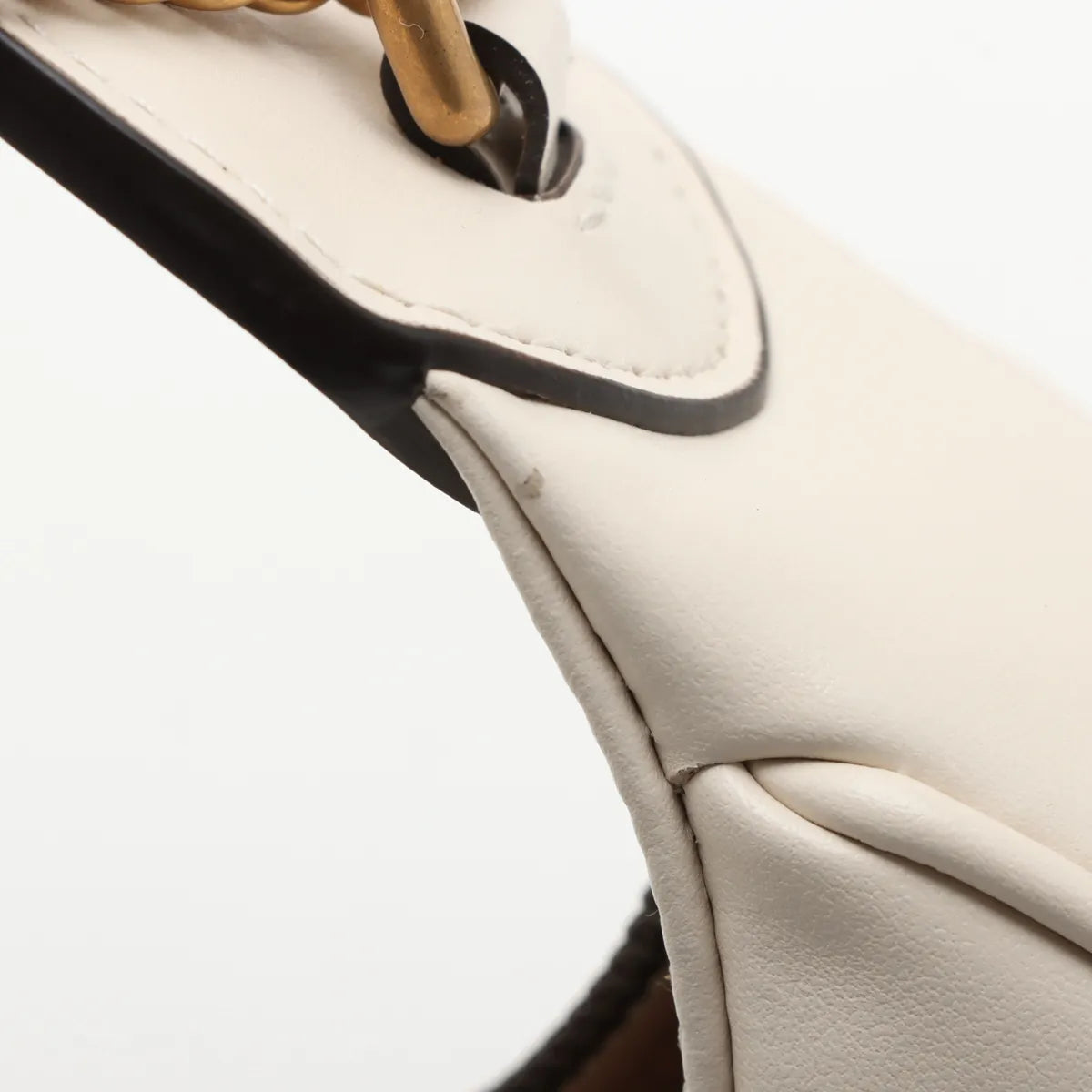 Gucci GG Marmont Leather 2 Way Shoulder Bag White