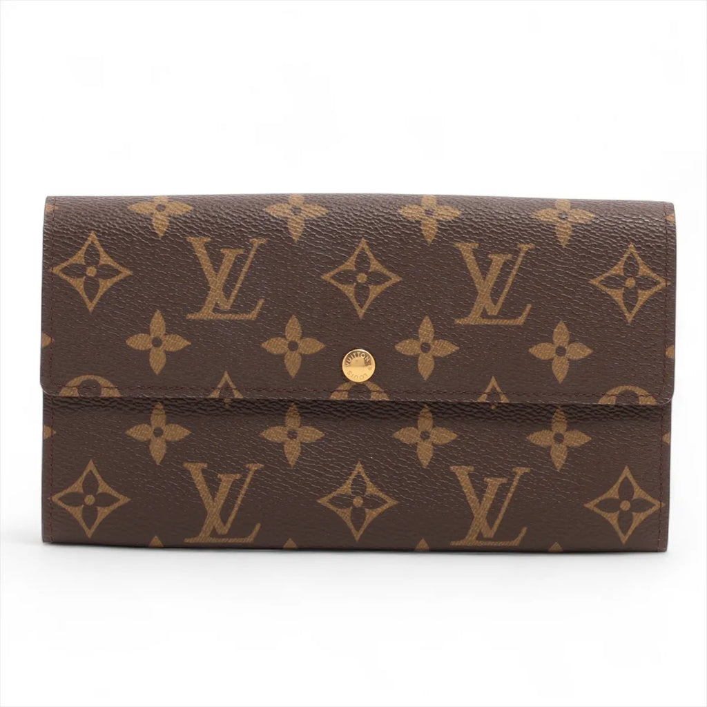 Louis Vuitton Monogram Pochette Porte Brown Long Wallet