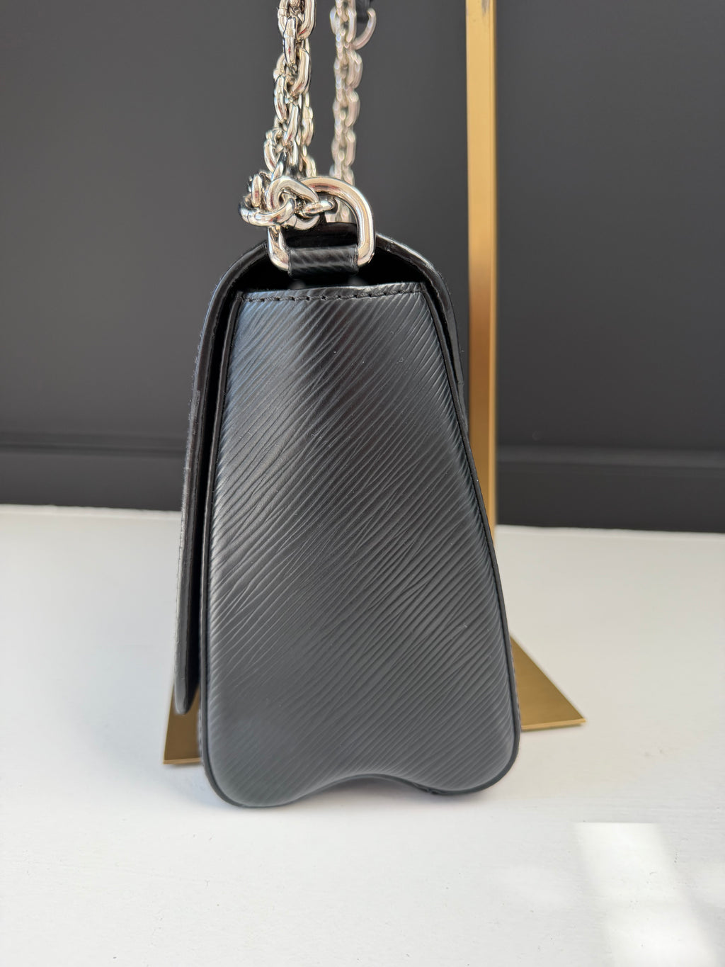 Louis Vuitton Silver Hardware Black Twist