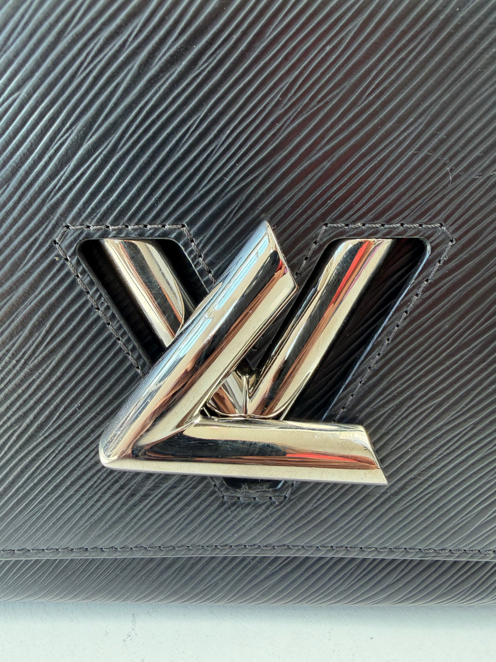 Louis Vuitton Silver Hardware Black Twist