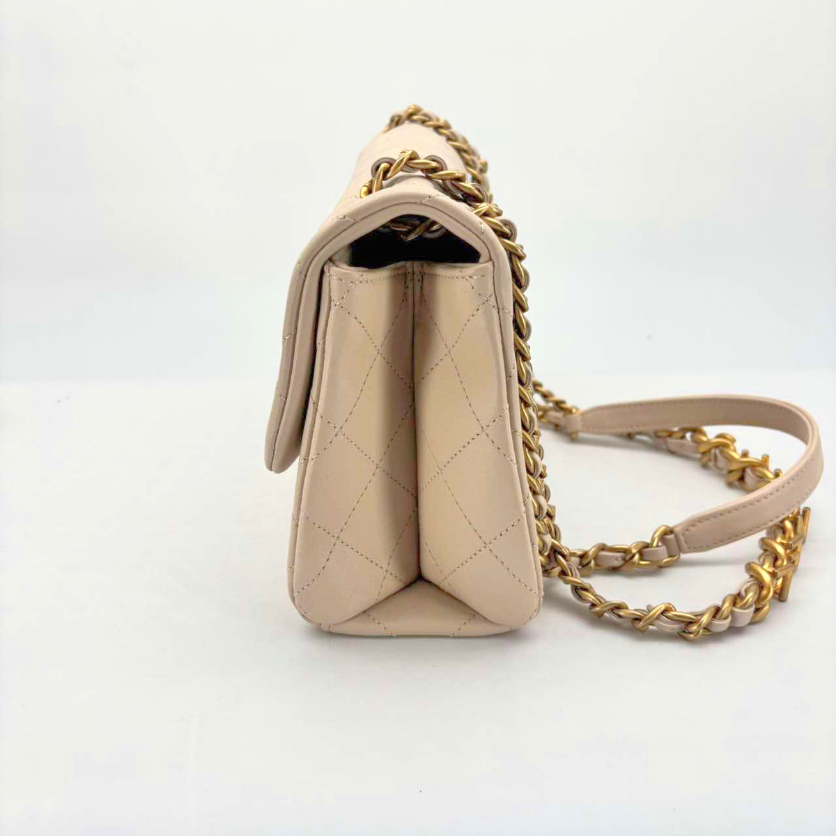 Chanel Beige Microchipped Crossbody