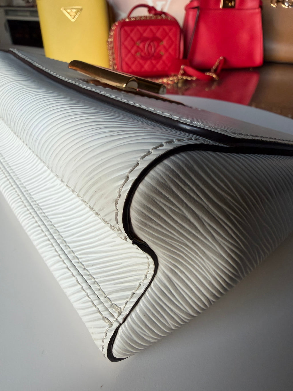 Louis Vuitton Twist Top Handle , Canvas Strap