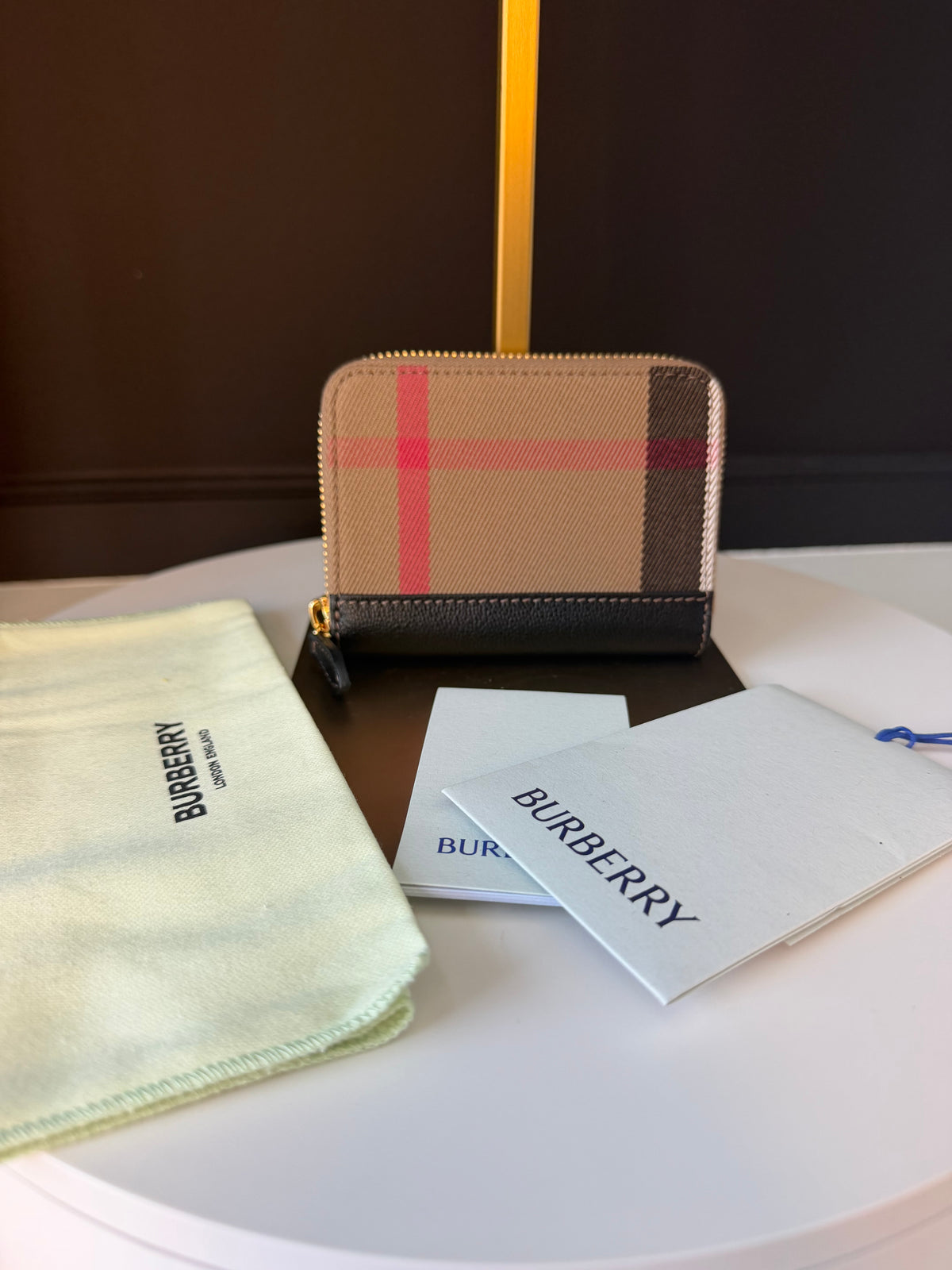 Burberry Compact Zip New with Tags