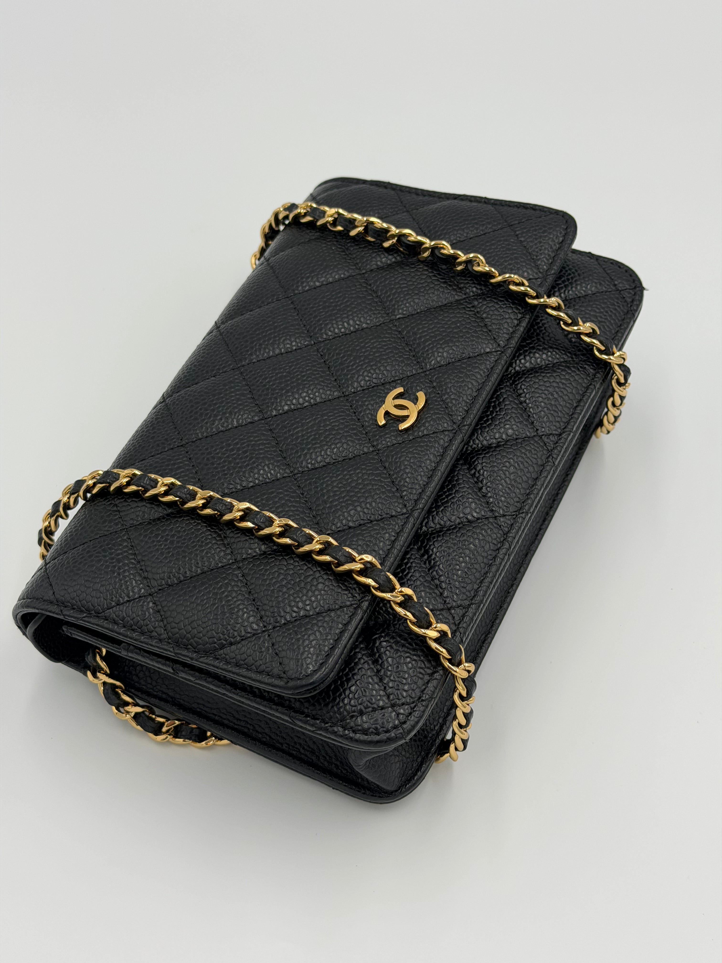 Chanel Caviar Wallet on Chain