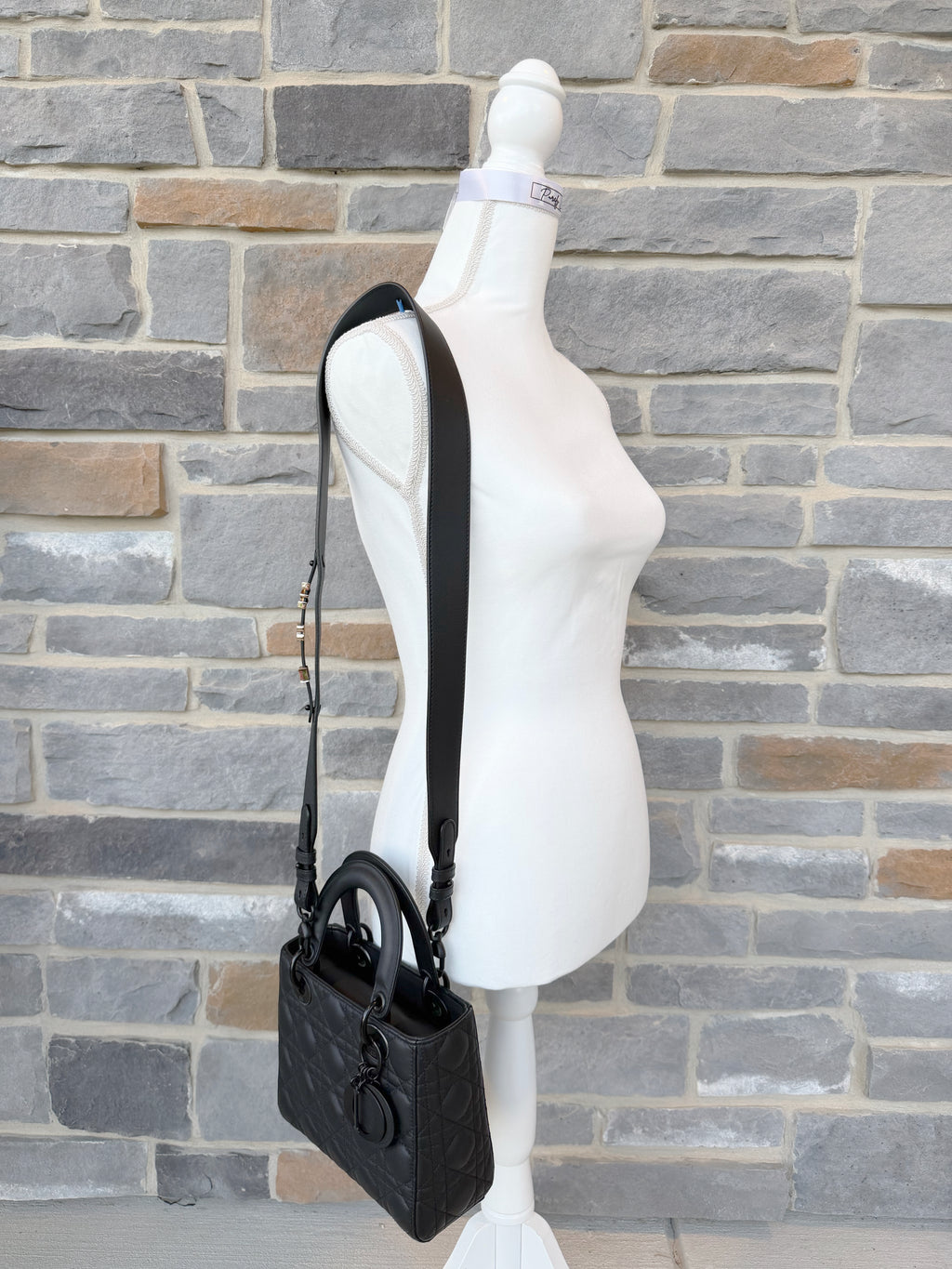 Christian Dior Small Matte Black Lady
