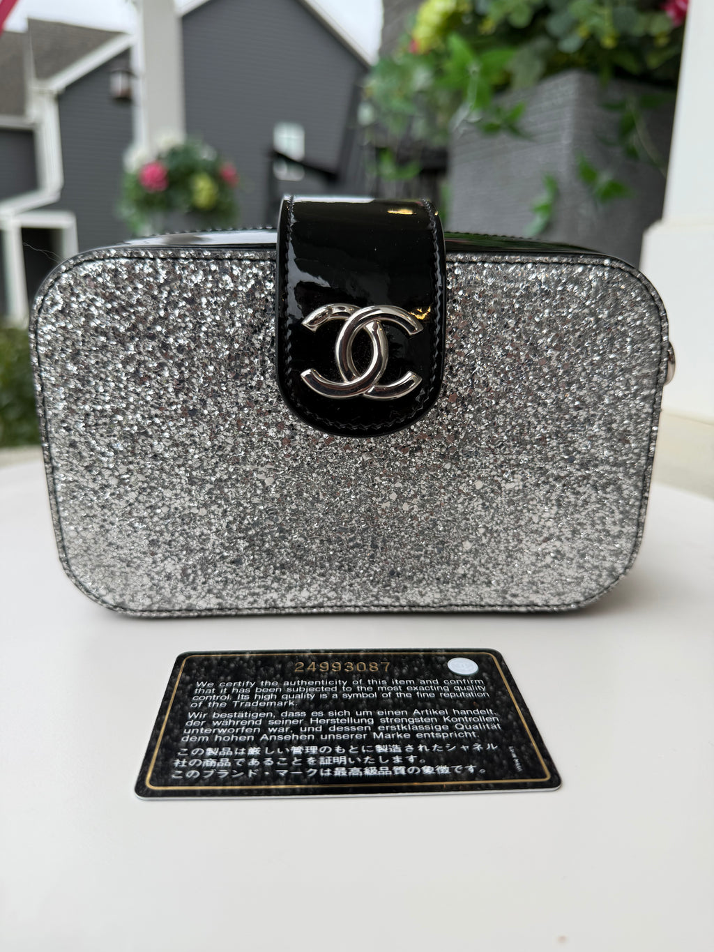 Chanel Crossbody Patent Black