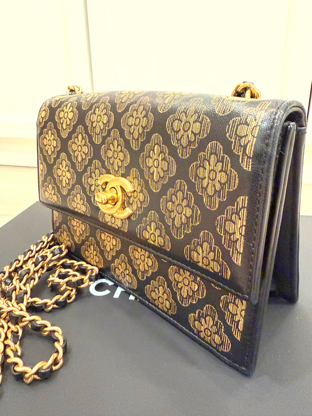 Chanel Black Gold Crossbody