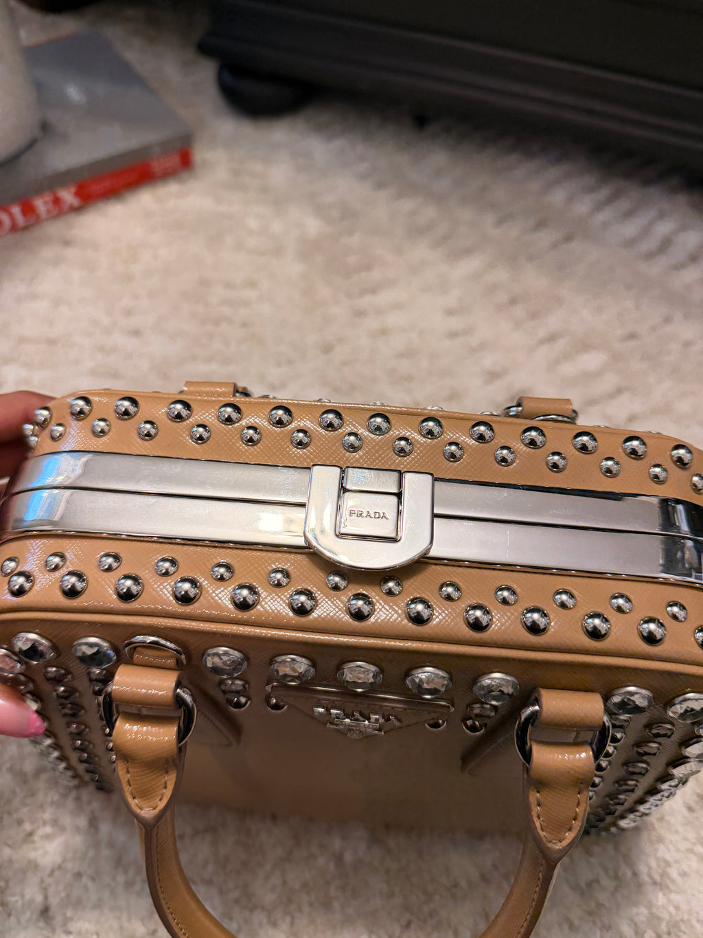 Prada Camel Rhinestone