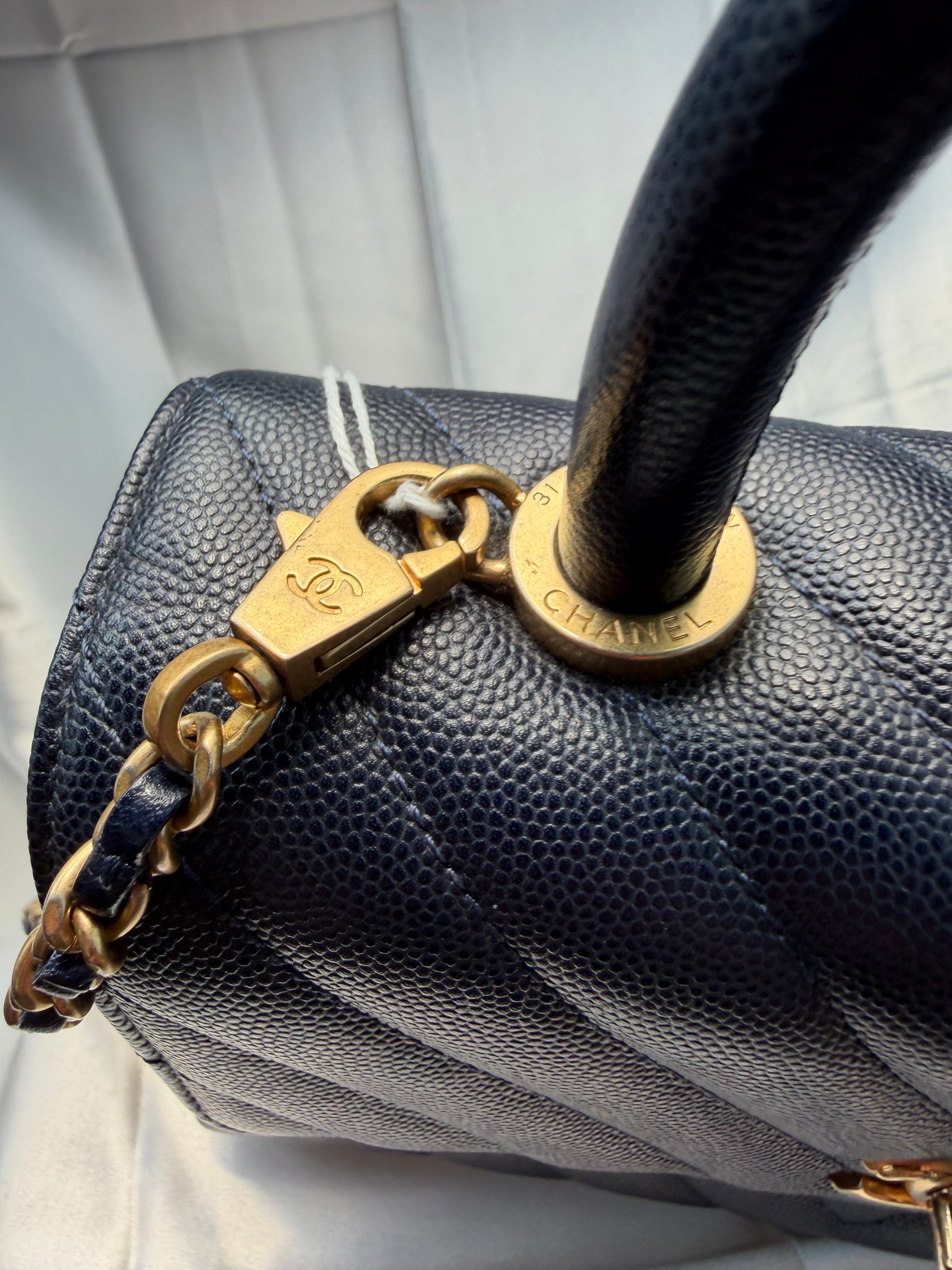 Chanel Coco Handle Navy Blue