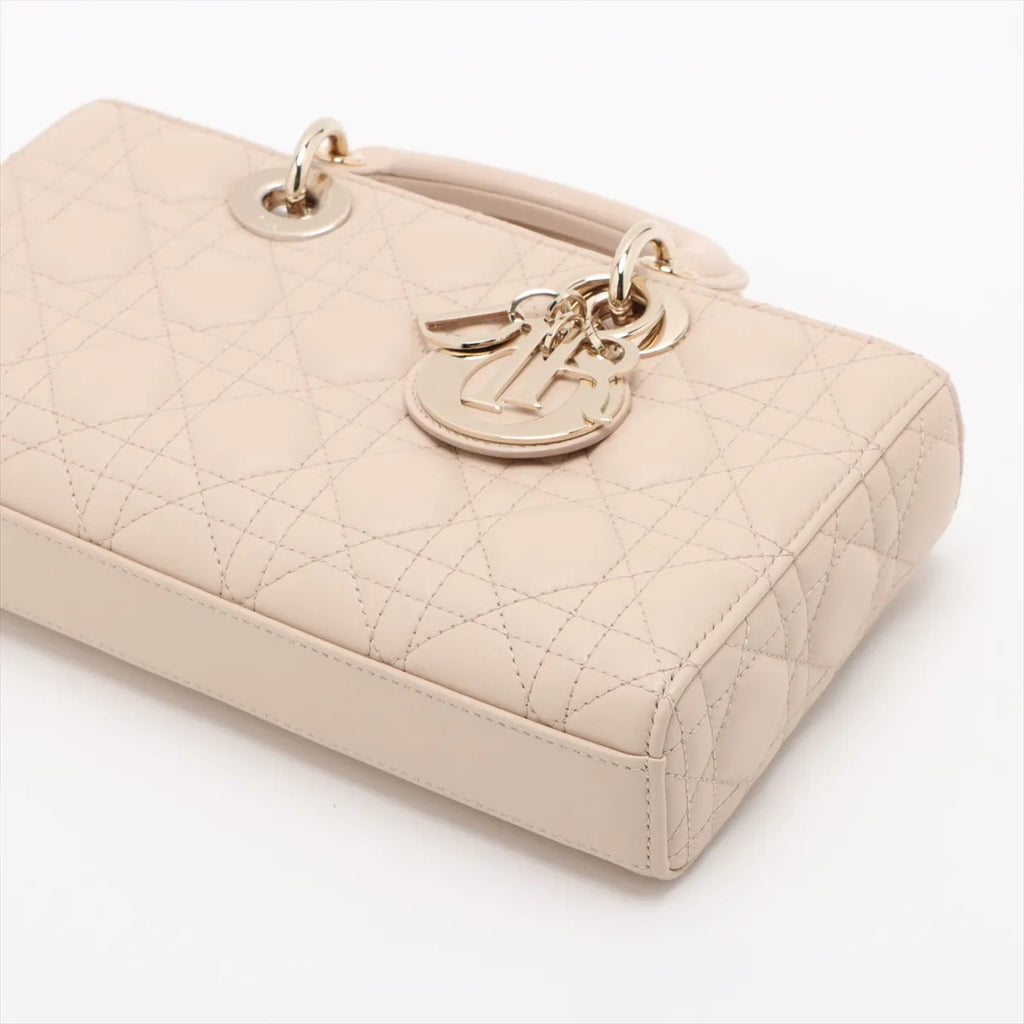 Christian Dior Cannage Lady Dejoy Beige