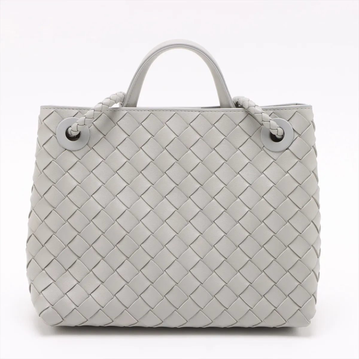 Bottega Veneta Intrecciato Small Andiamo Grey Two Way