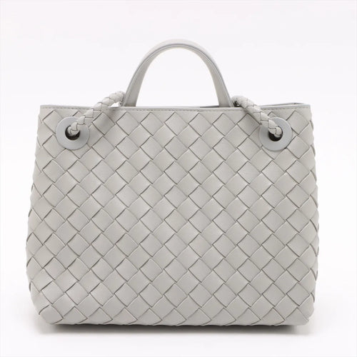 Bottega Veneta Intrecciato Small Andiamo Grey Two Way