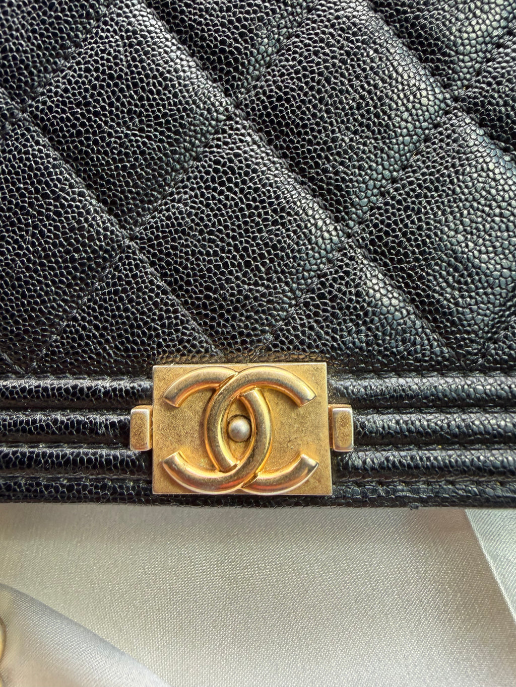 Chanel Boy Caviar Black WOC