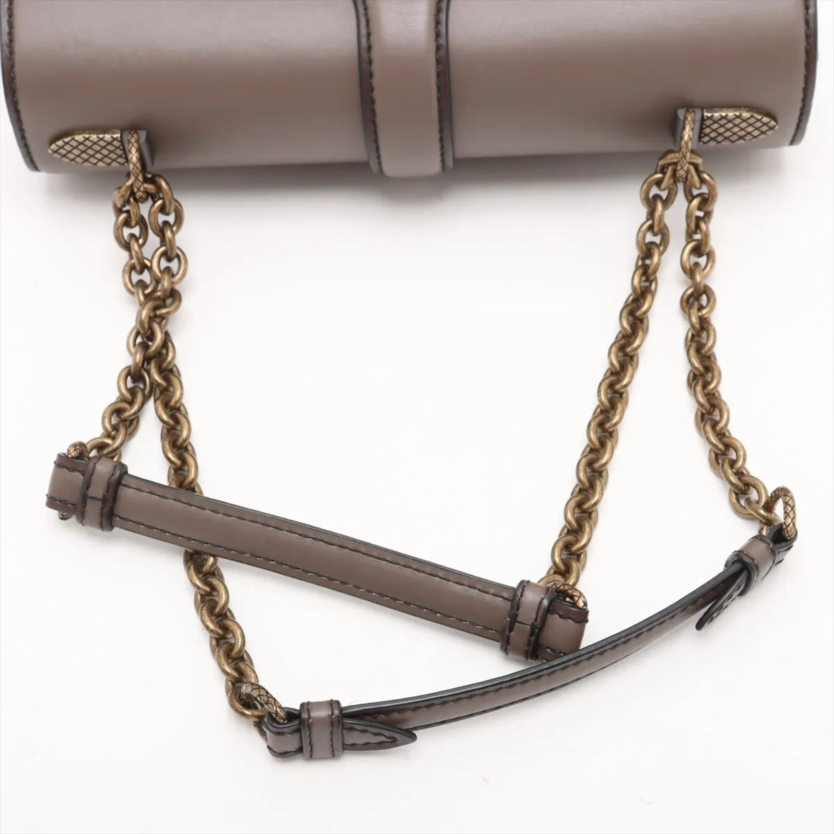 Bottega Veneta City Knot Leather Chain Shoulder Bag Brown