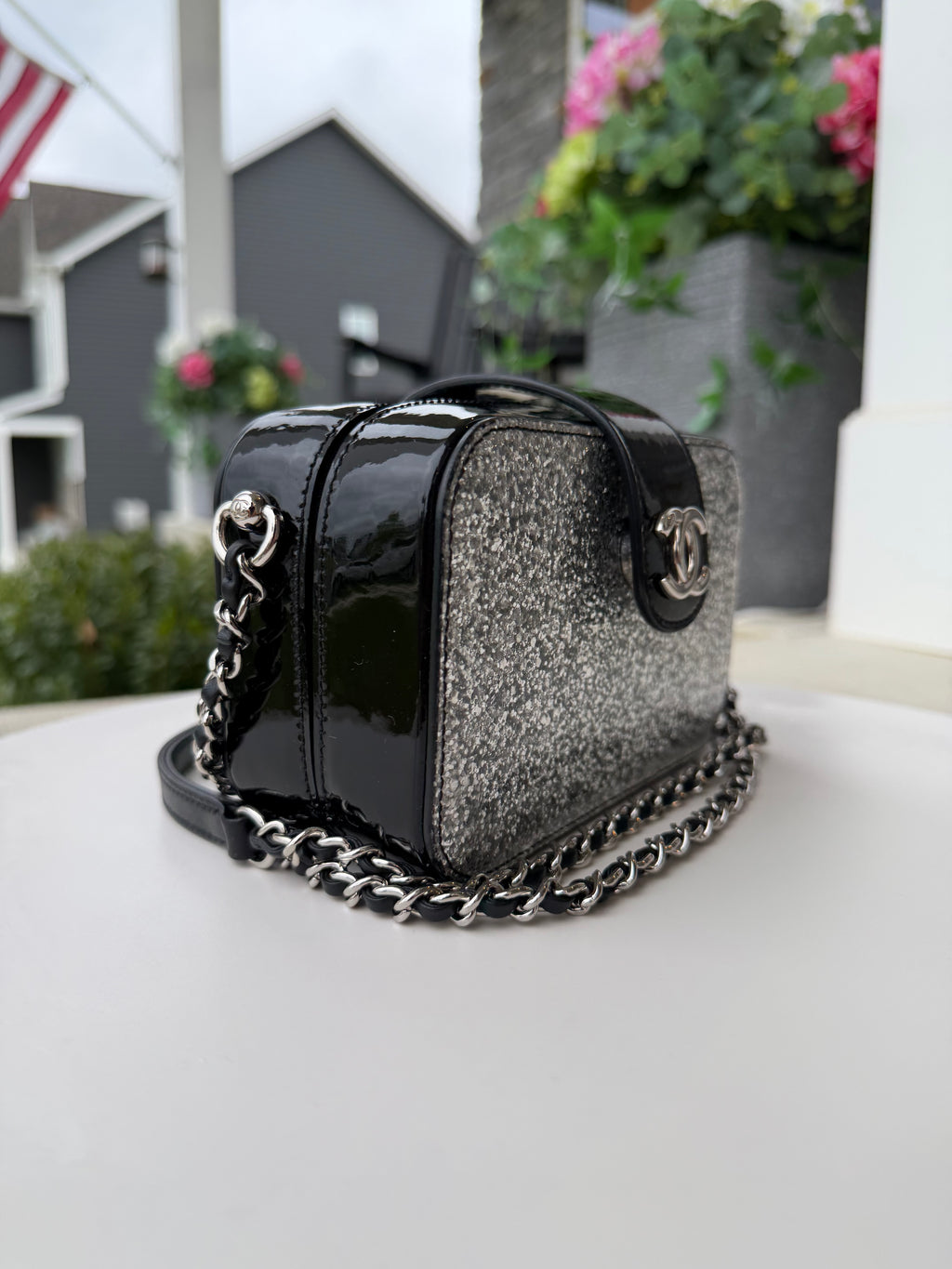 Chanel Crossbody Patent Black