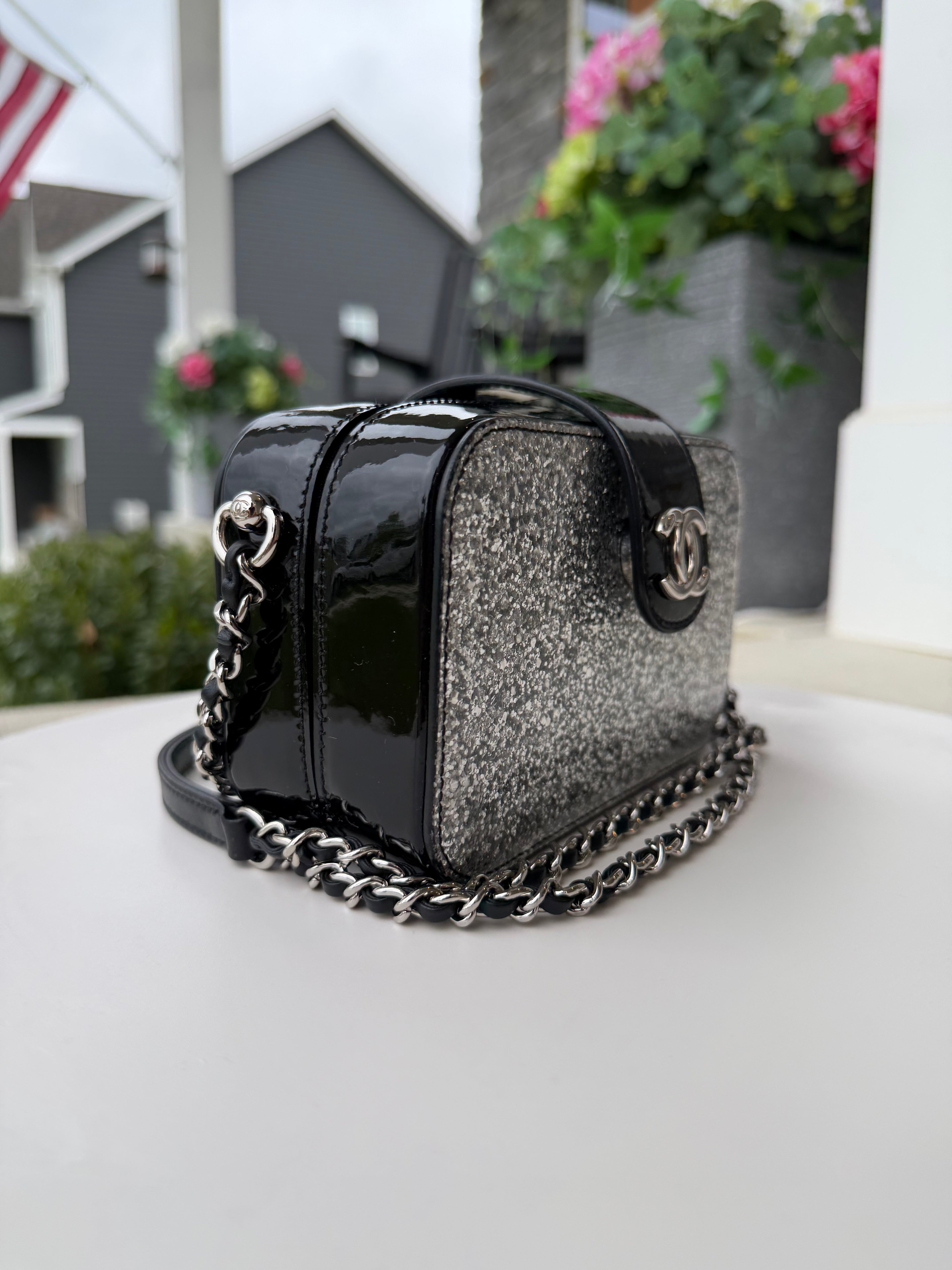 Chanel Crossbody Patent Black