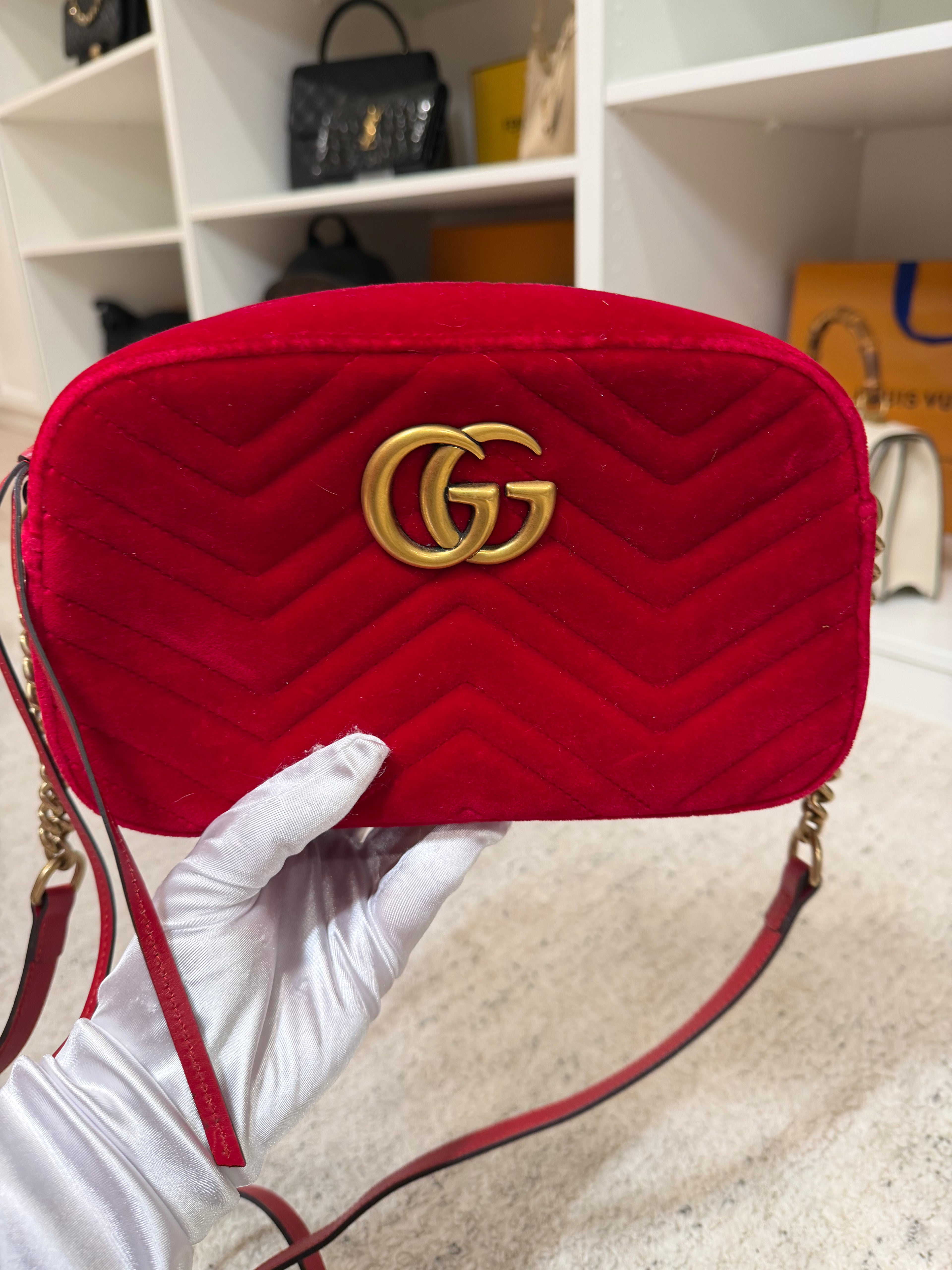 Gucci Velvet Camera Bag