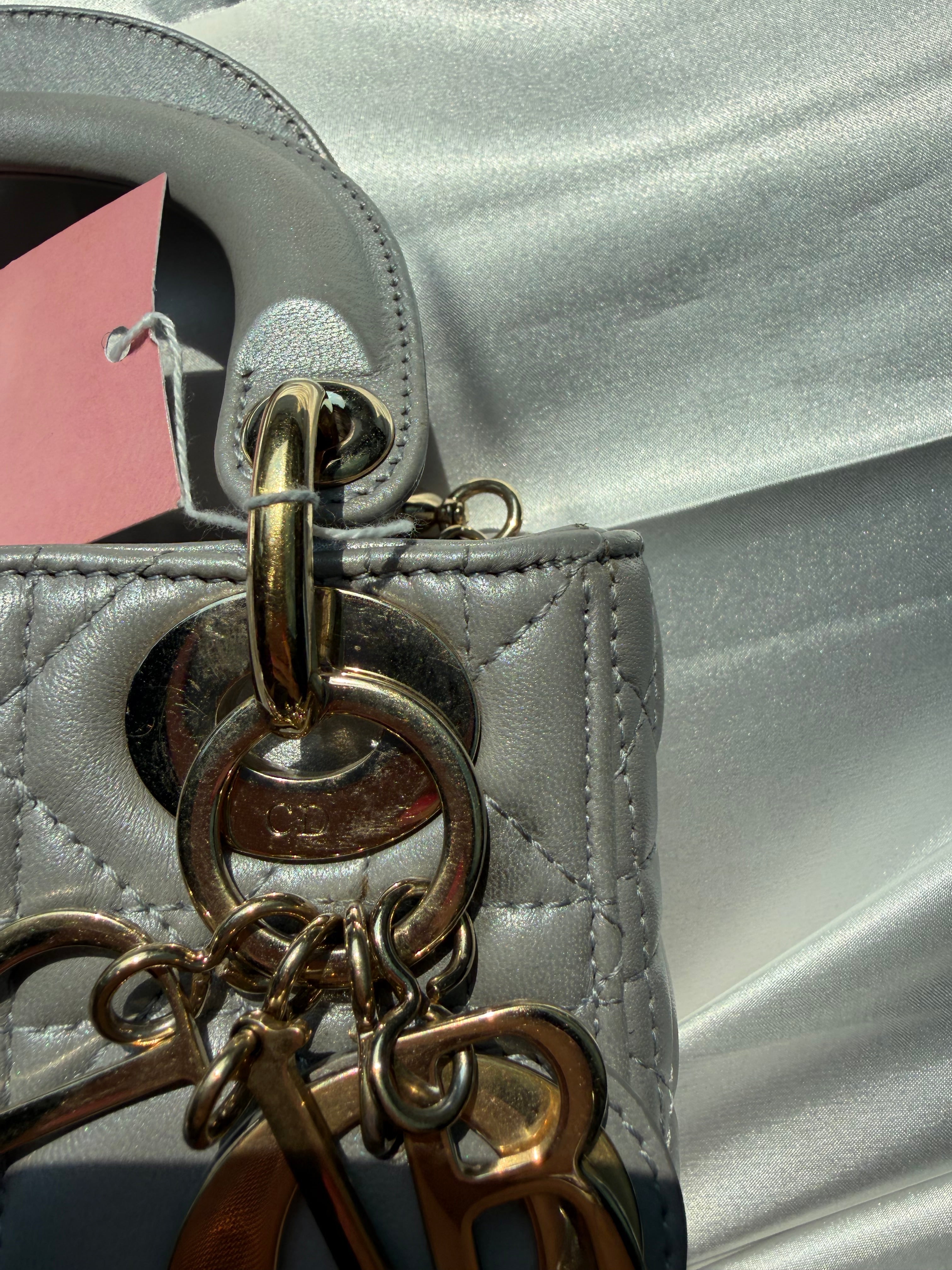 Christian Lady Dior Mini Grey