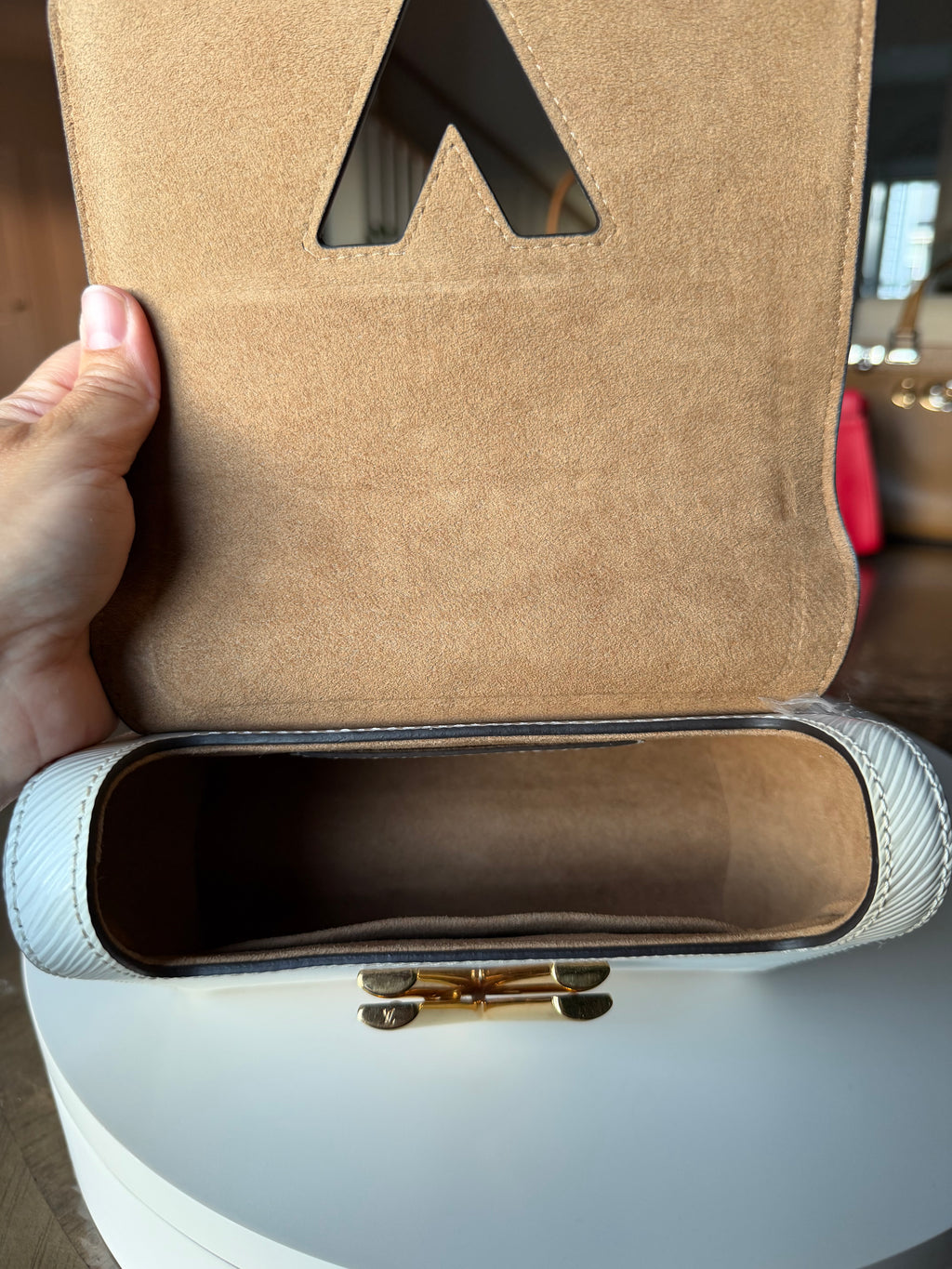 Louis Vuitton Twist Top Handle , Canvas Strap