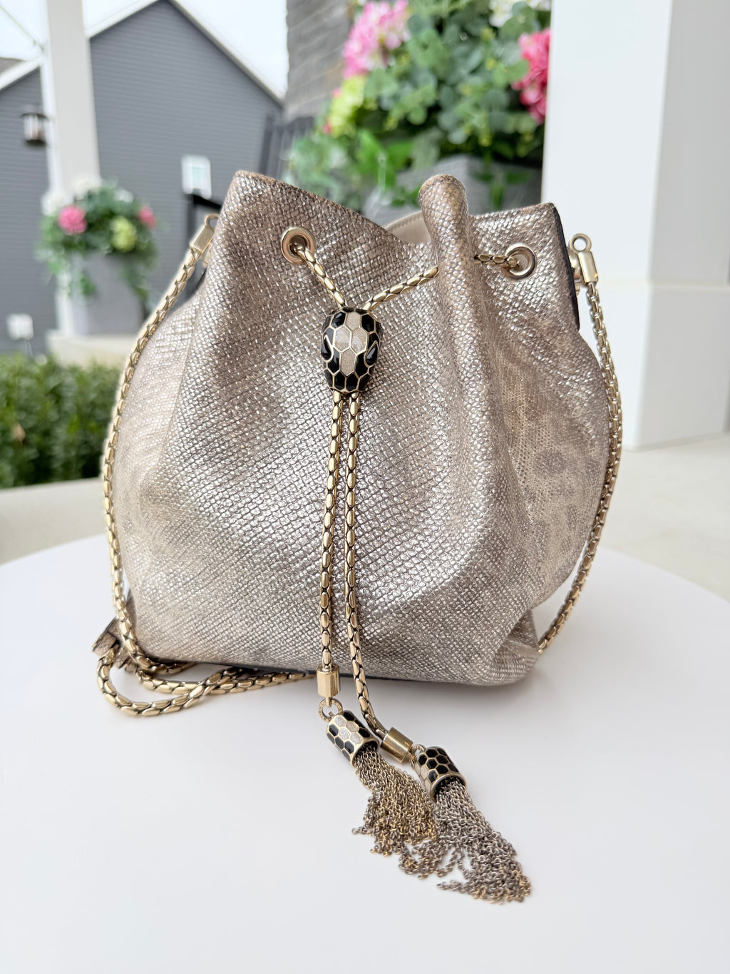 Bvlgari Bucket Bag Metallic