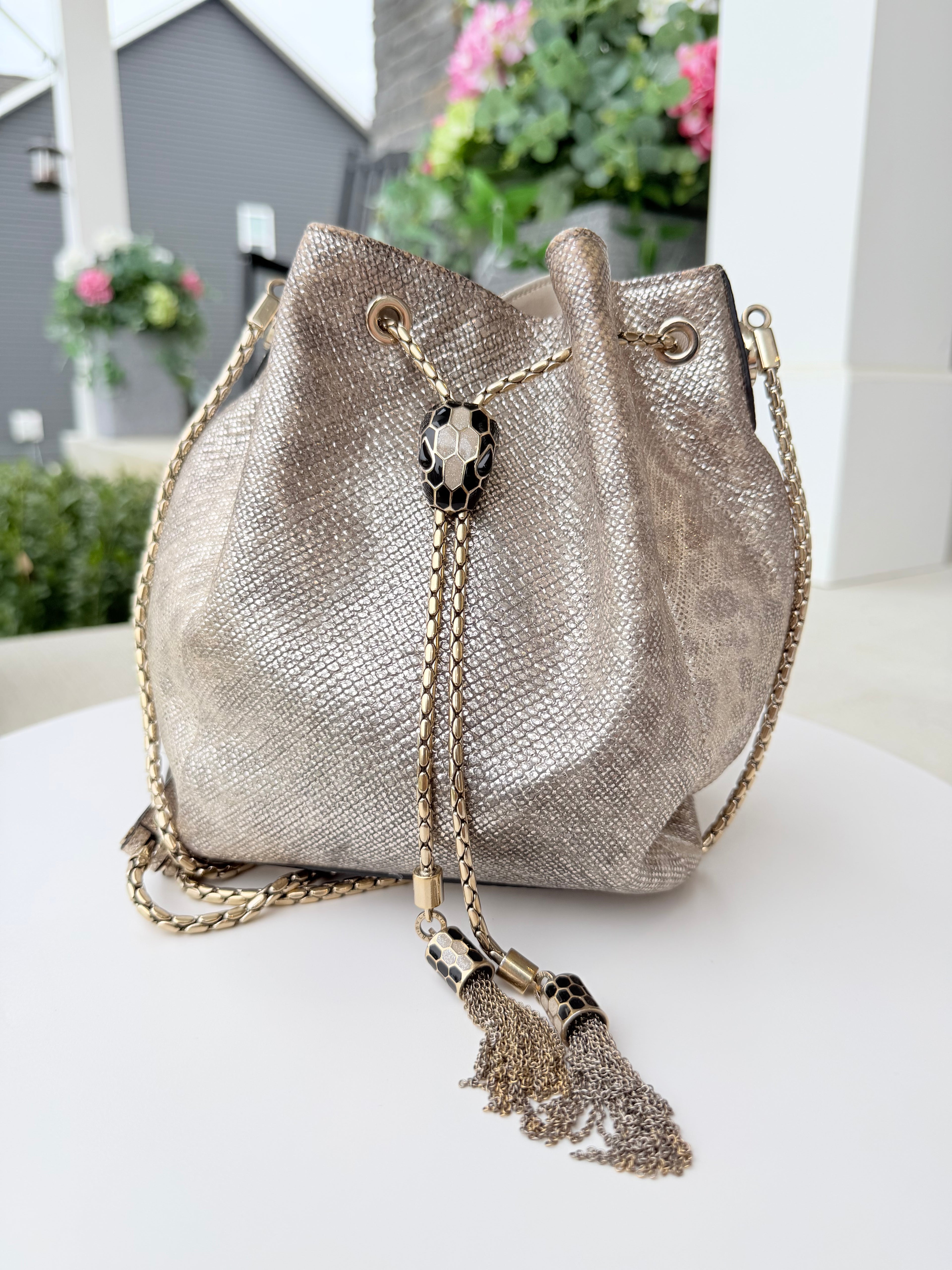 Bvlgari Bucket Bag Metallic