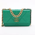 Chanel CHANEL 19 Lambskin Chain Wallet Green