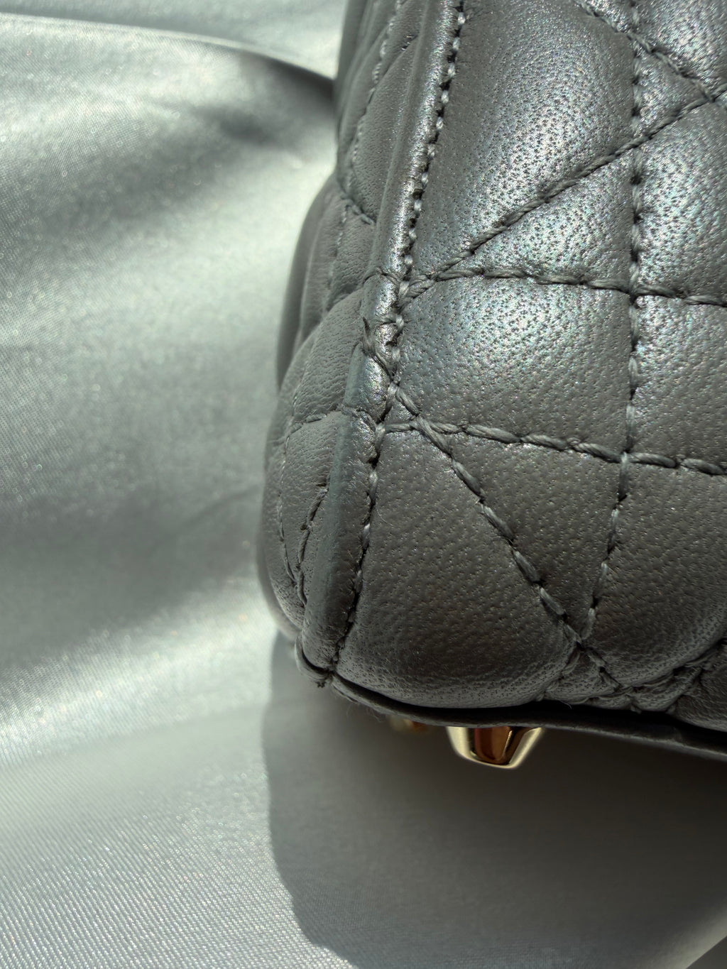 Christian Lady Dior Mini Grey