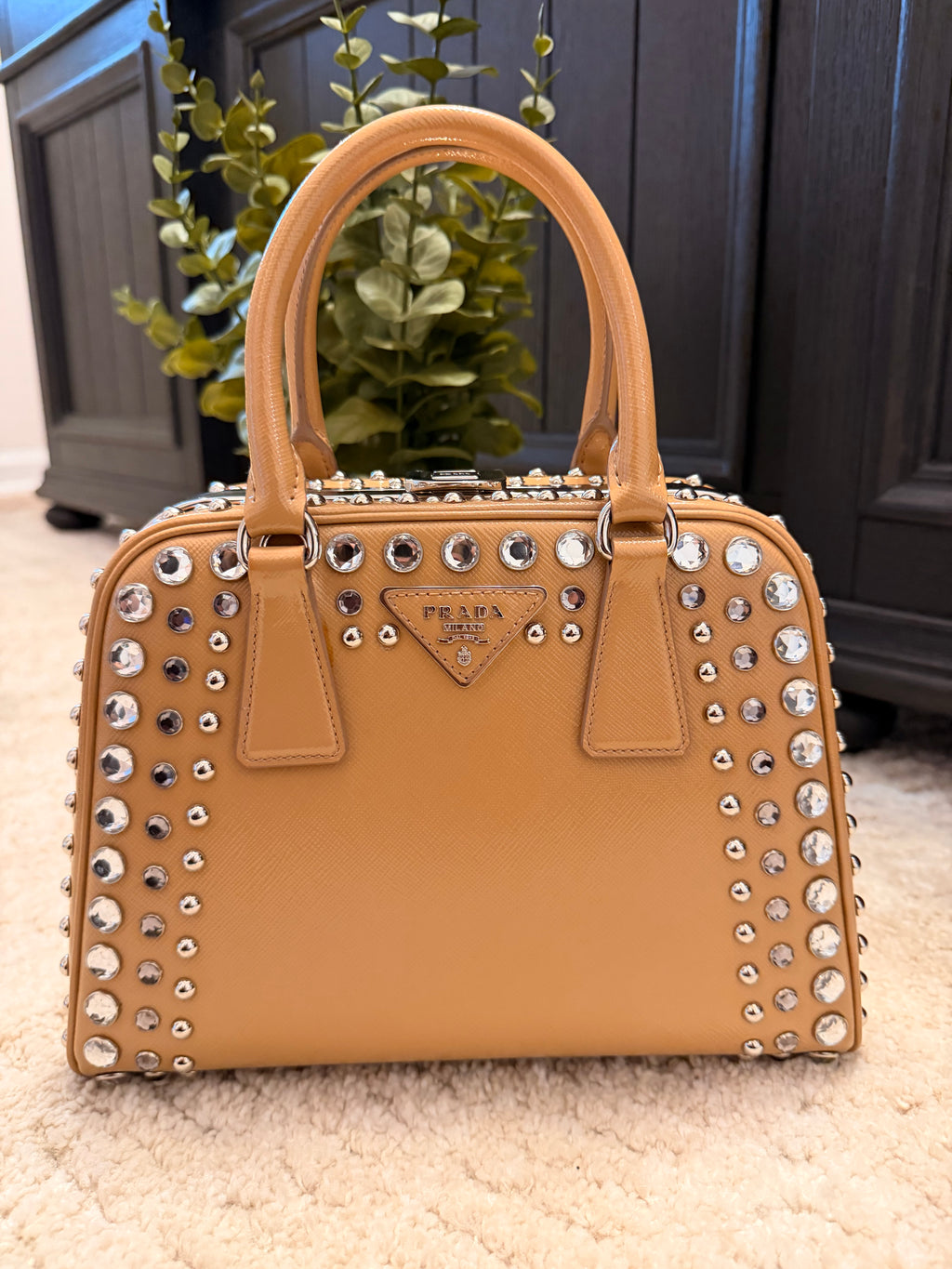 Prada Camel Rhinestone