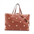 Valentino Garavani Roman Stud Tote Bag Brown