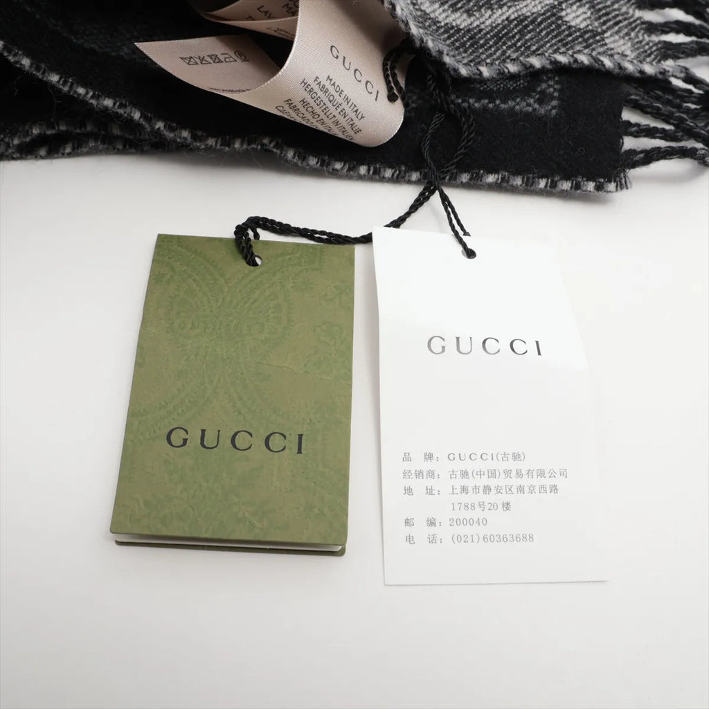 Gucci Scarf Wool Black