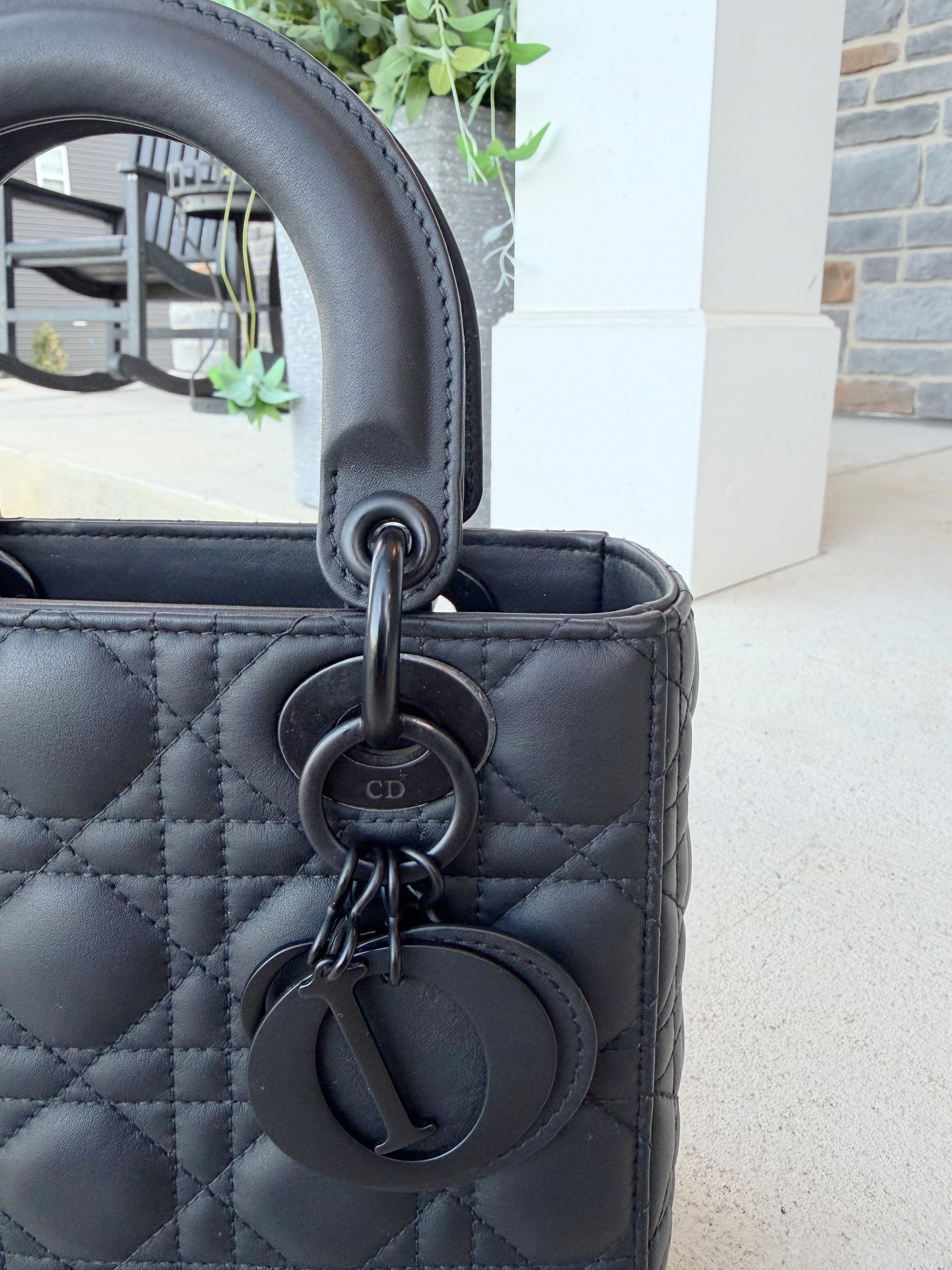 Christian Dior Small Matte Black Lady