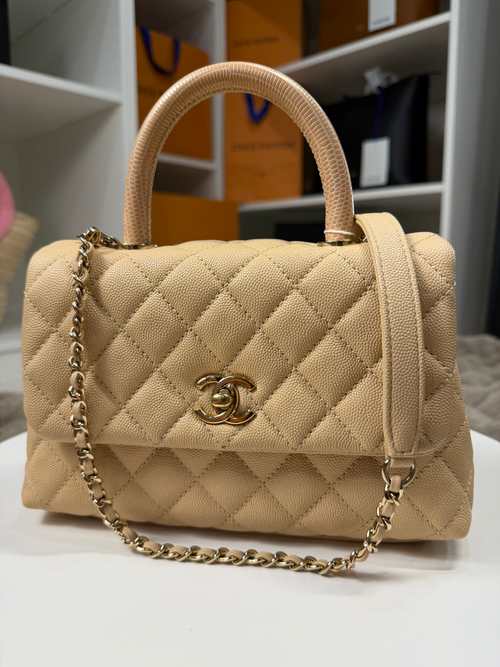 Chanel Coco Handle Beige Mini