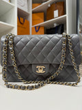 Chanel Double Flap Lambskin Grey