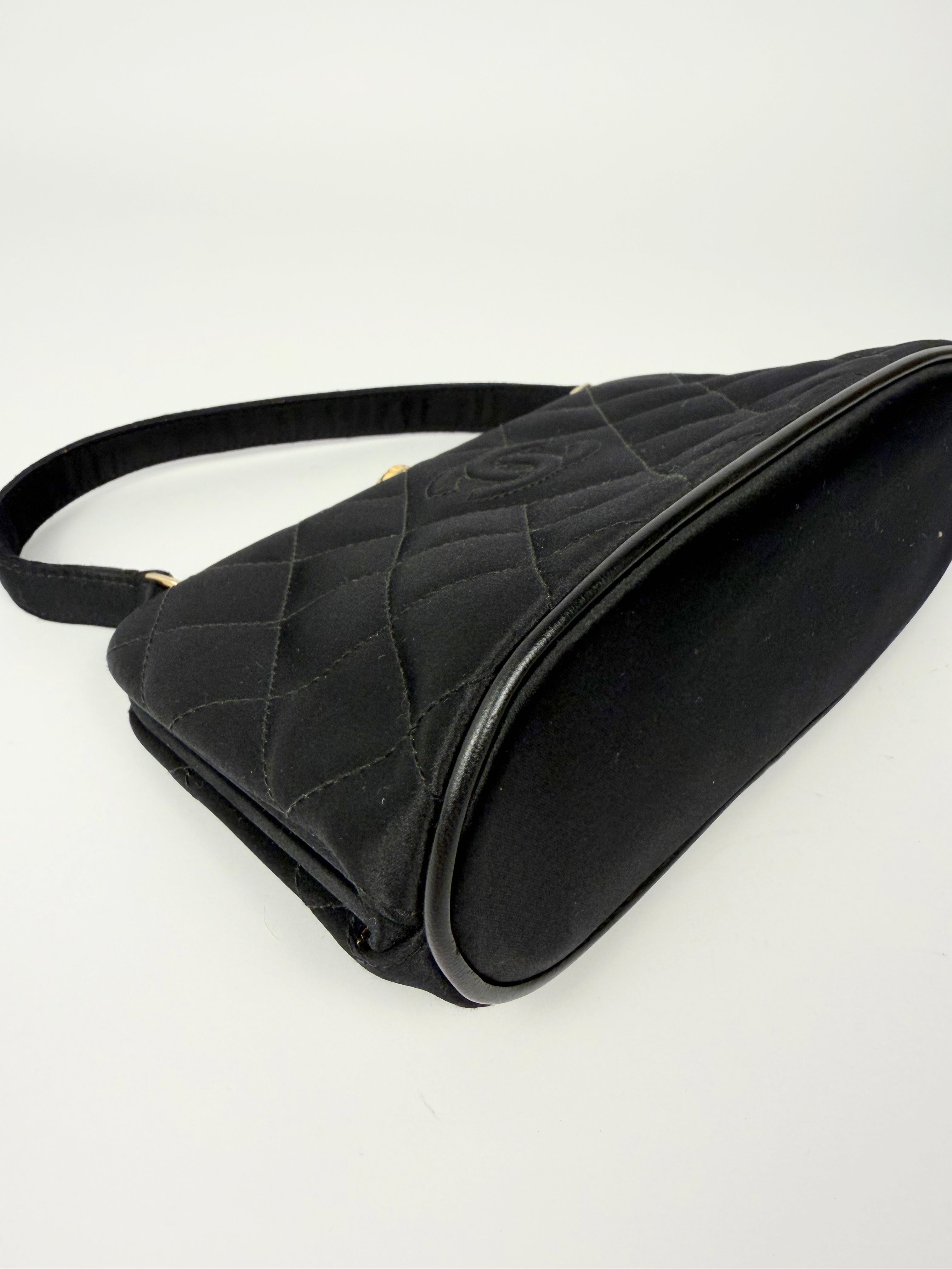 Chanel Quilted Satin Kisslock