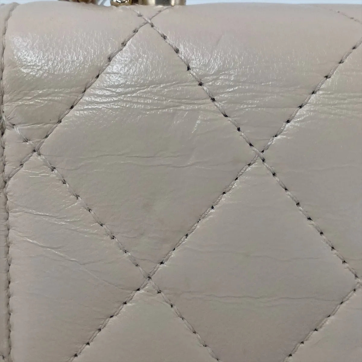 Chanel Matelasse Lambskin Top Handle Beige