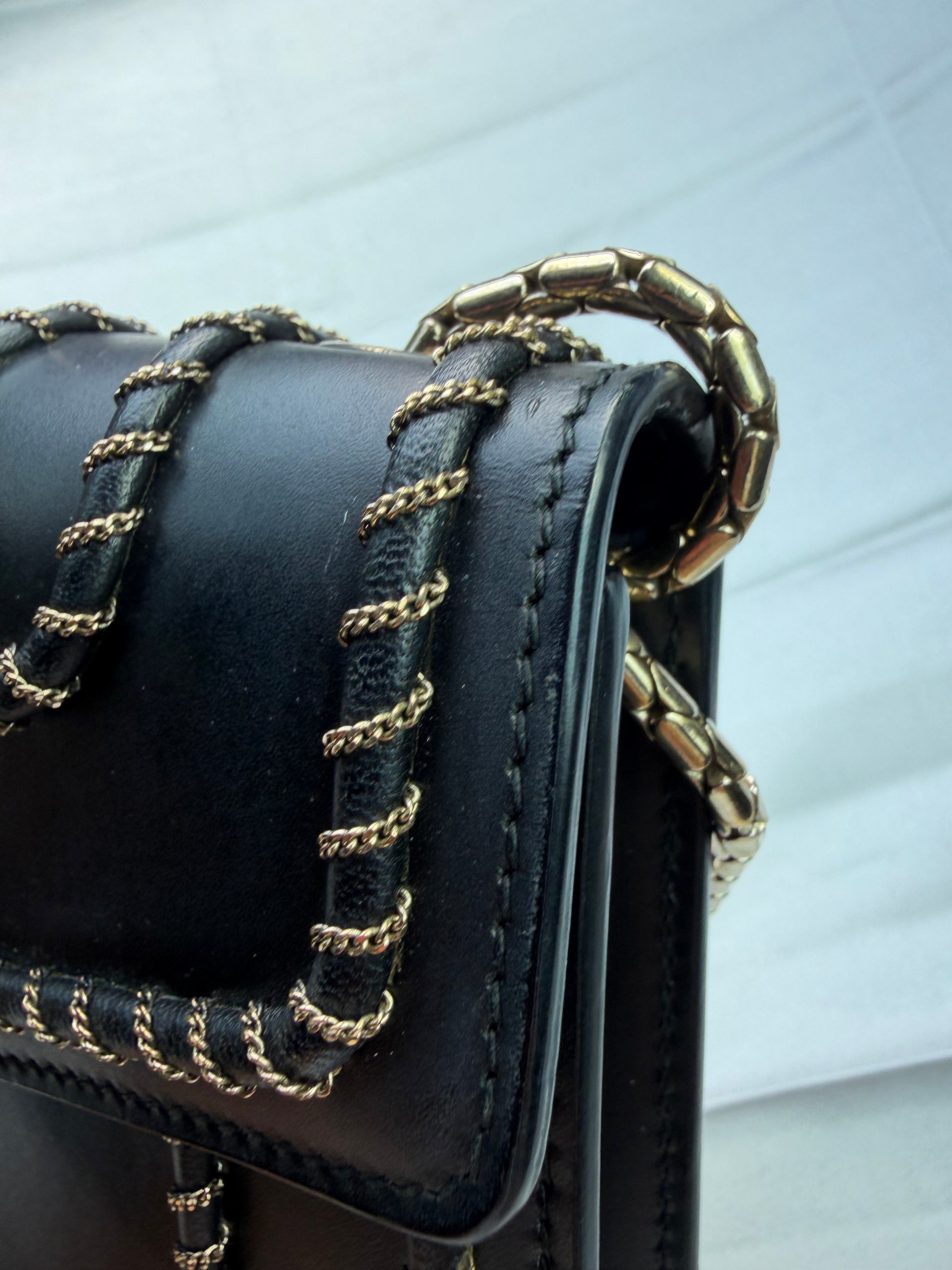 Bvlgari Black Chain Around Small Serpenti
